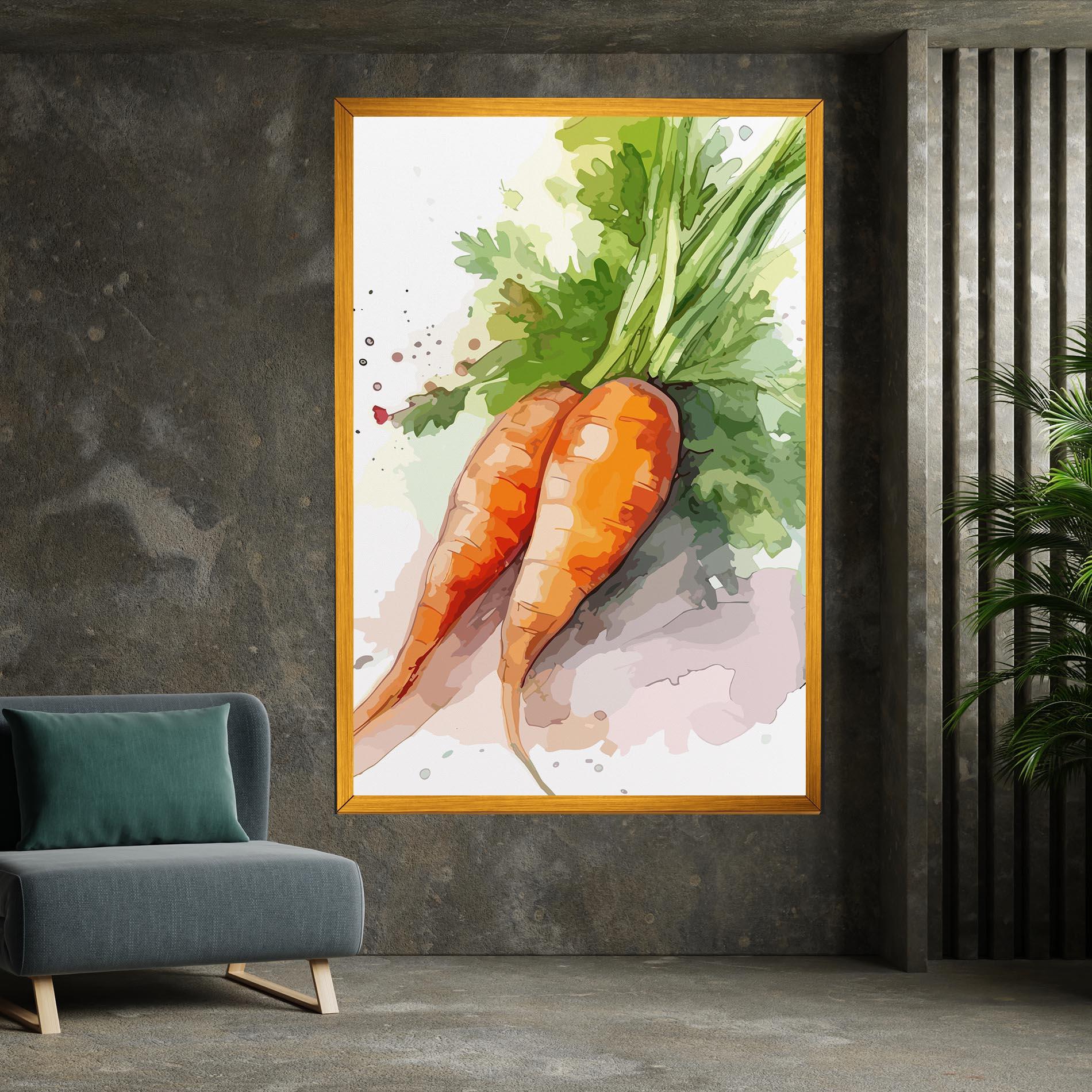 Vászonkép Carrot Watercolor mockup 7