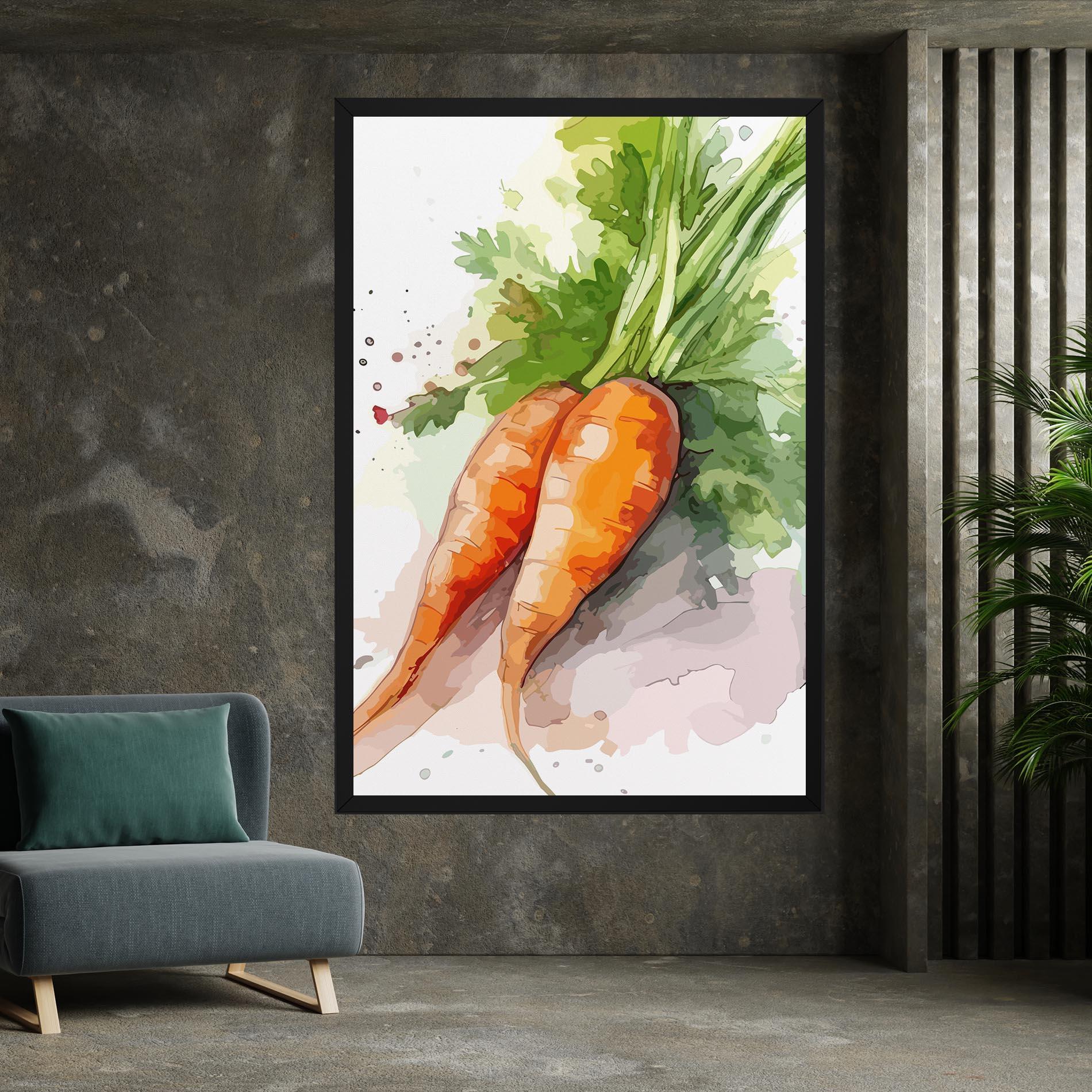 Vászonkép Carrot Watercolor mockup 7