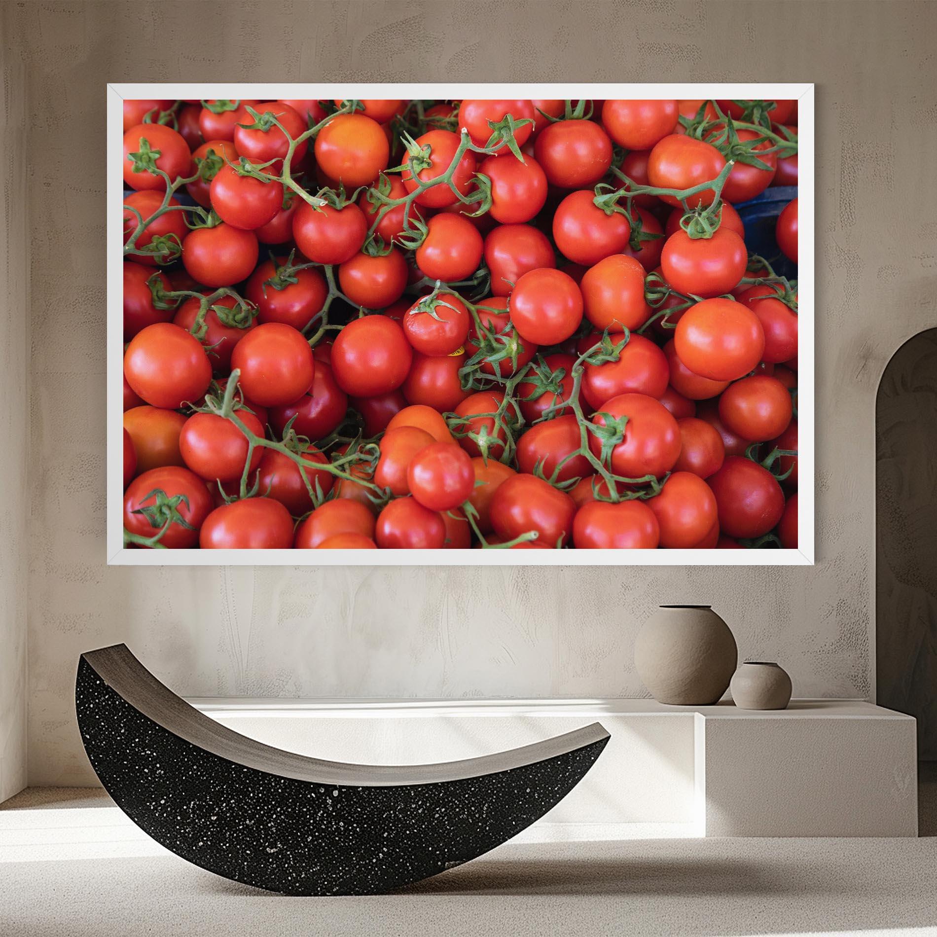 Vászonkép Tomato Red Wall mockup 8