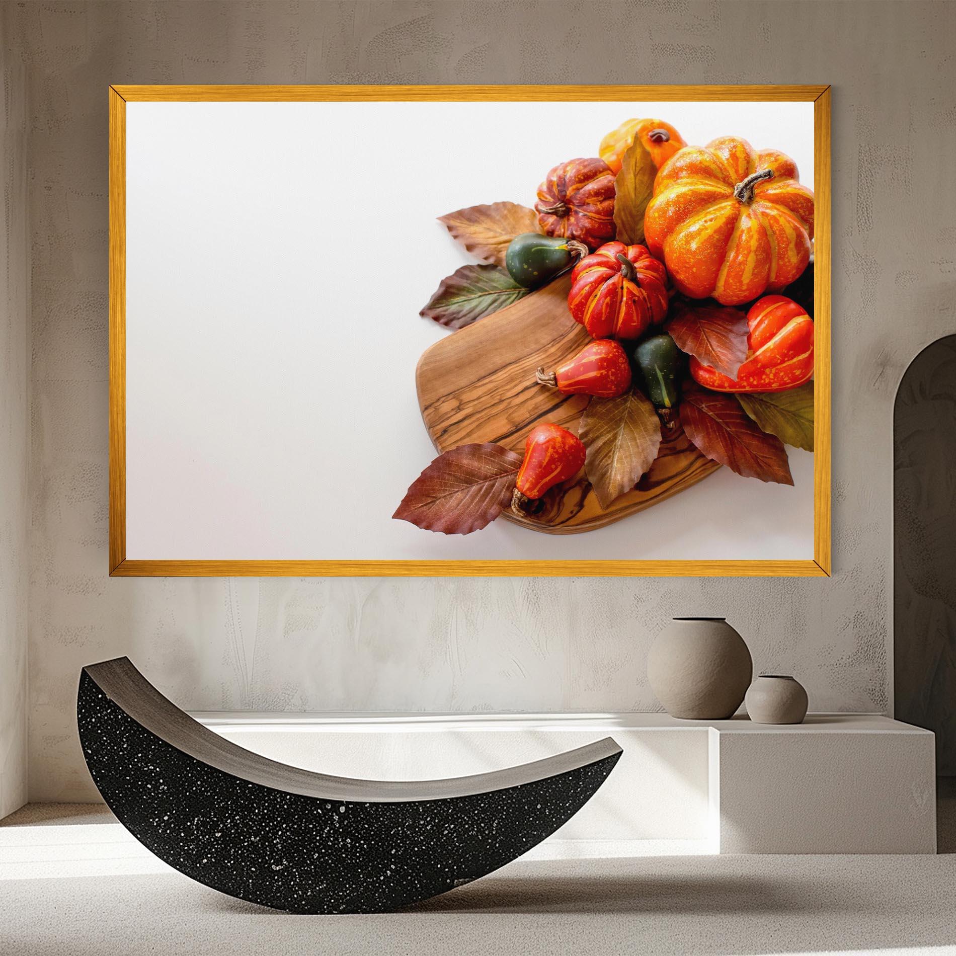 Vászonkép Autumn Pumpkins mockup 8