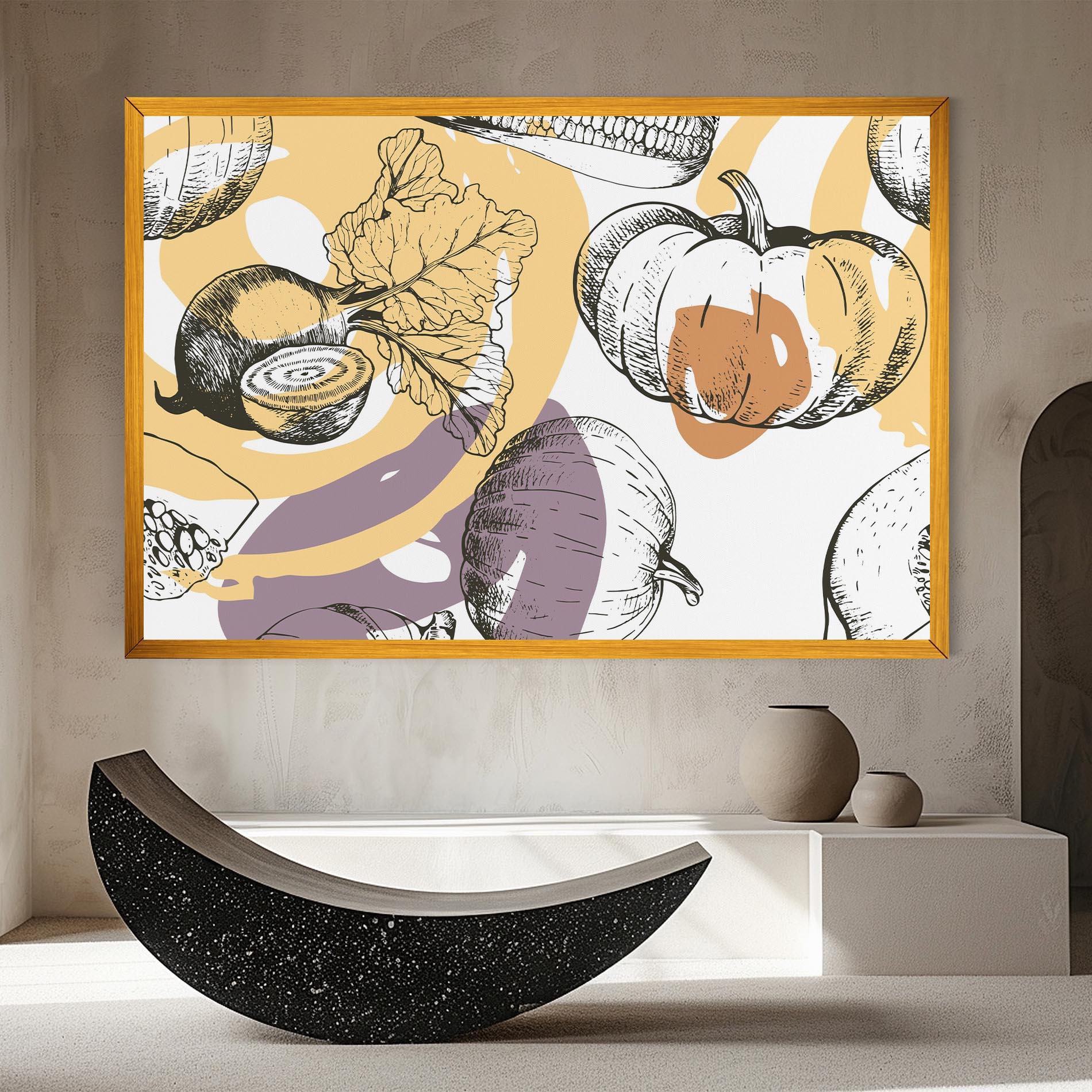 Vászonkép Cream Vegetables Art mockup 8