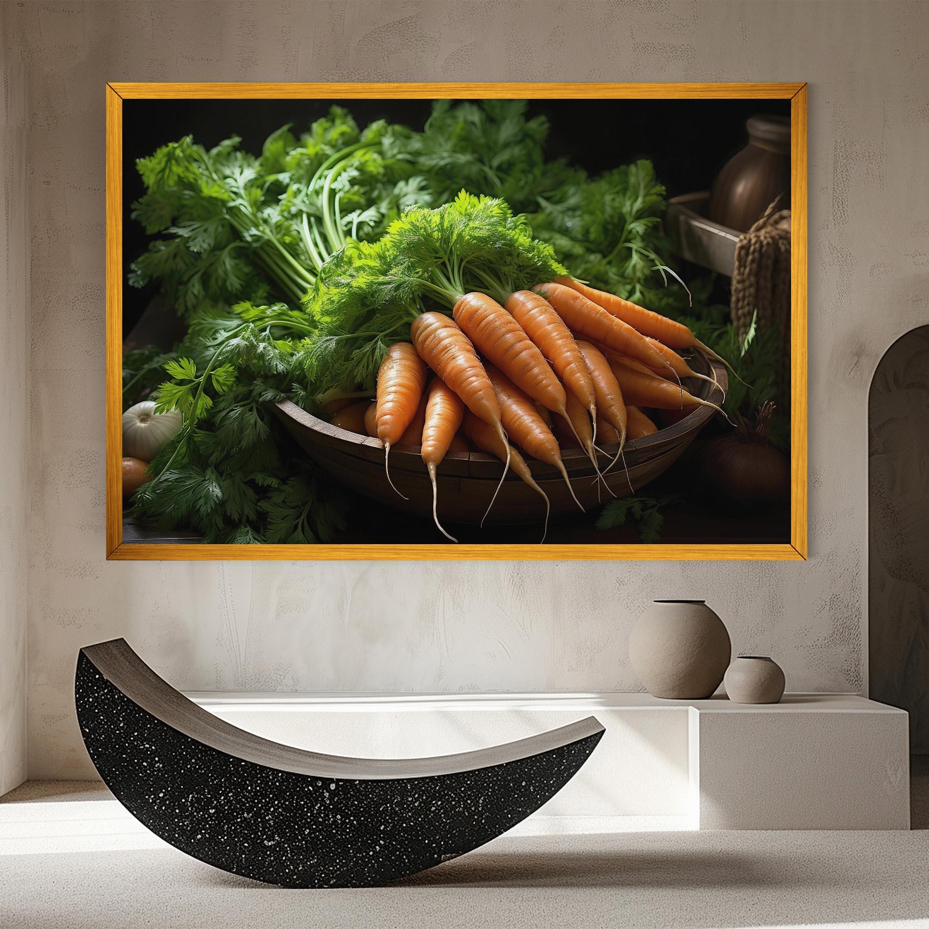 Vászonkép Fresh Carrots Basket mockup 8