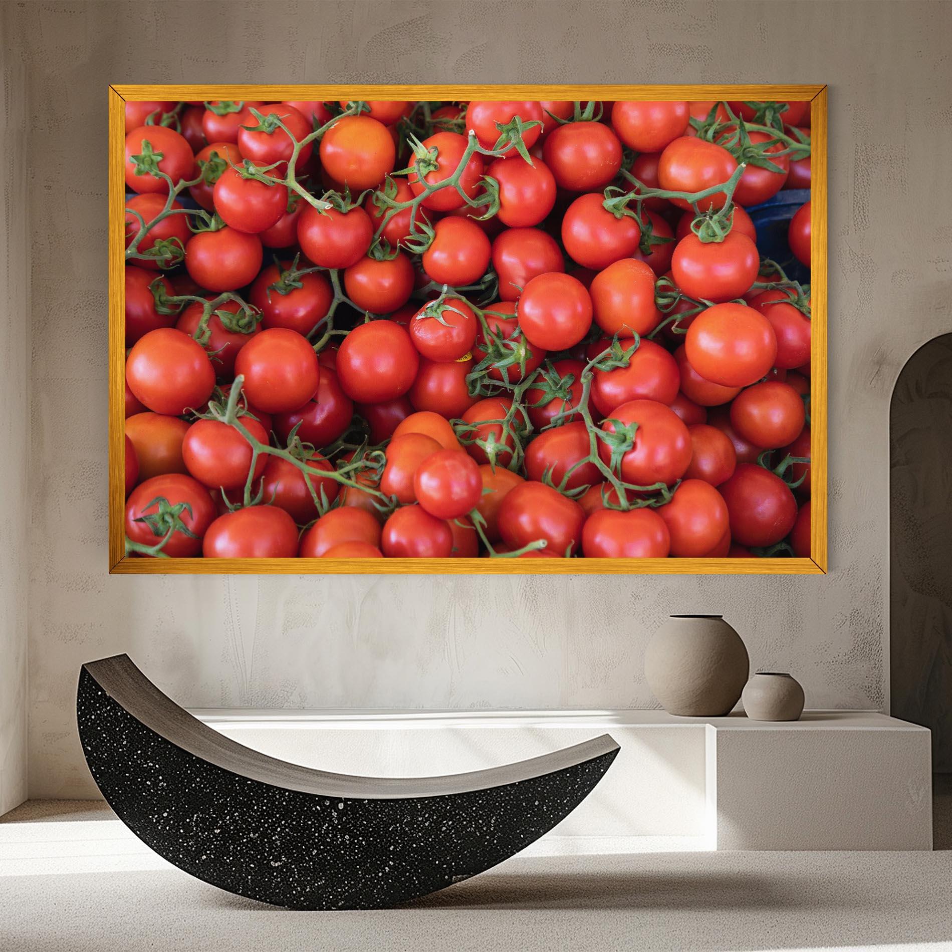 Vászonkép Tomato Red Wall mockup 8