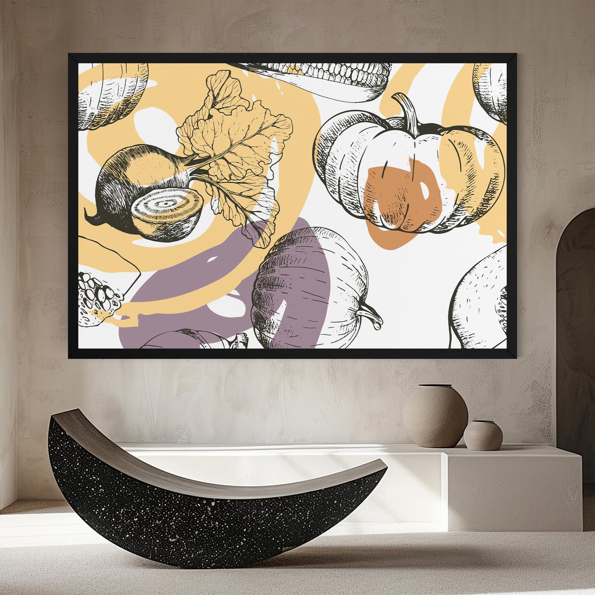 Vászonkép Cream Vegetables Art mockup 8