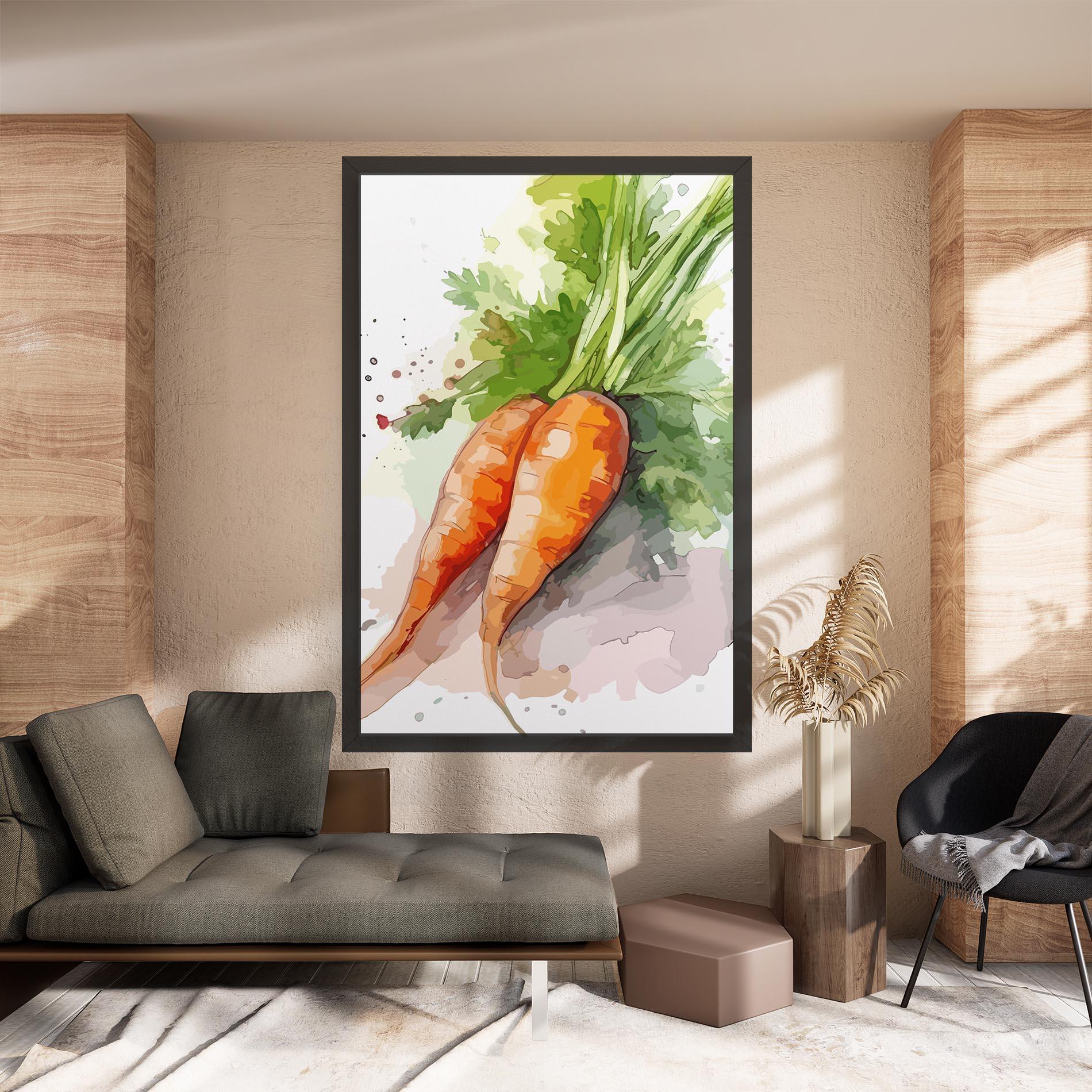Vászonkép Carrot Watercolor mockup 8