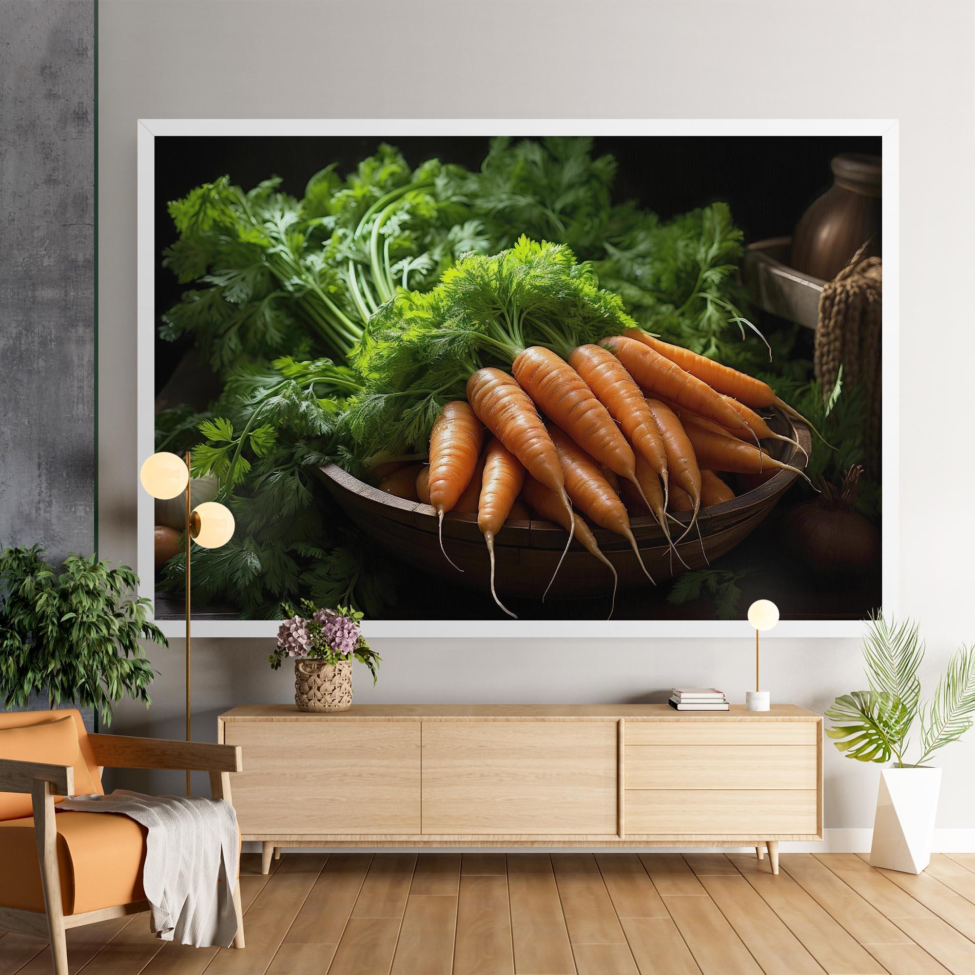 Vászonkép Fresh Carrots Basket mockup 9