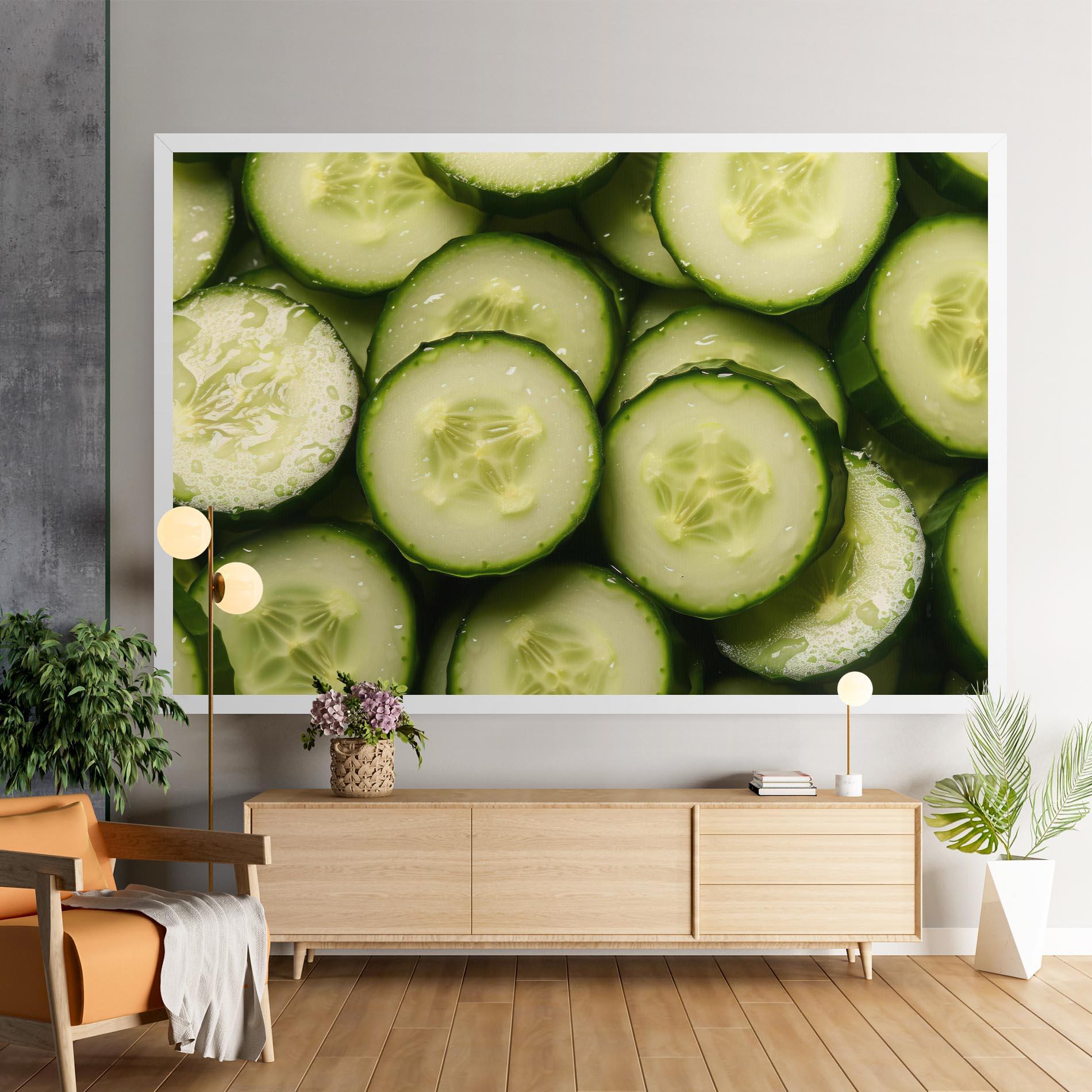 Vászonkép Fresh Cucumber mockup 9