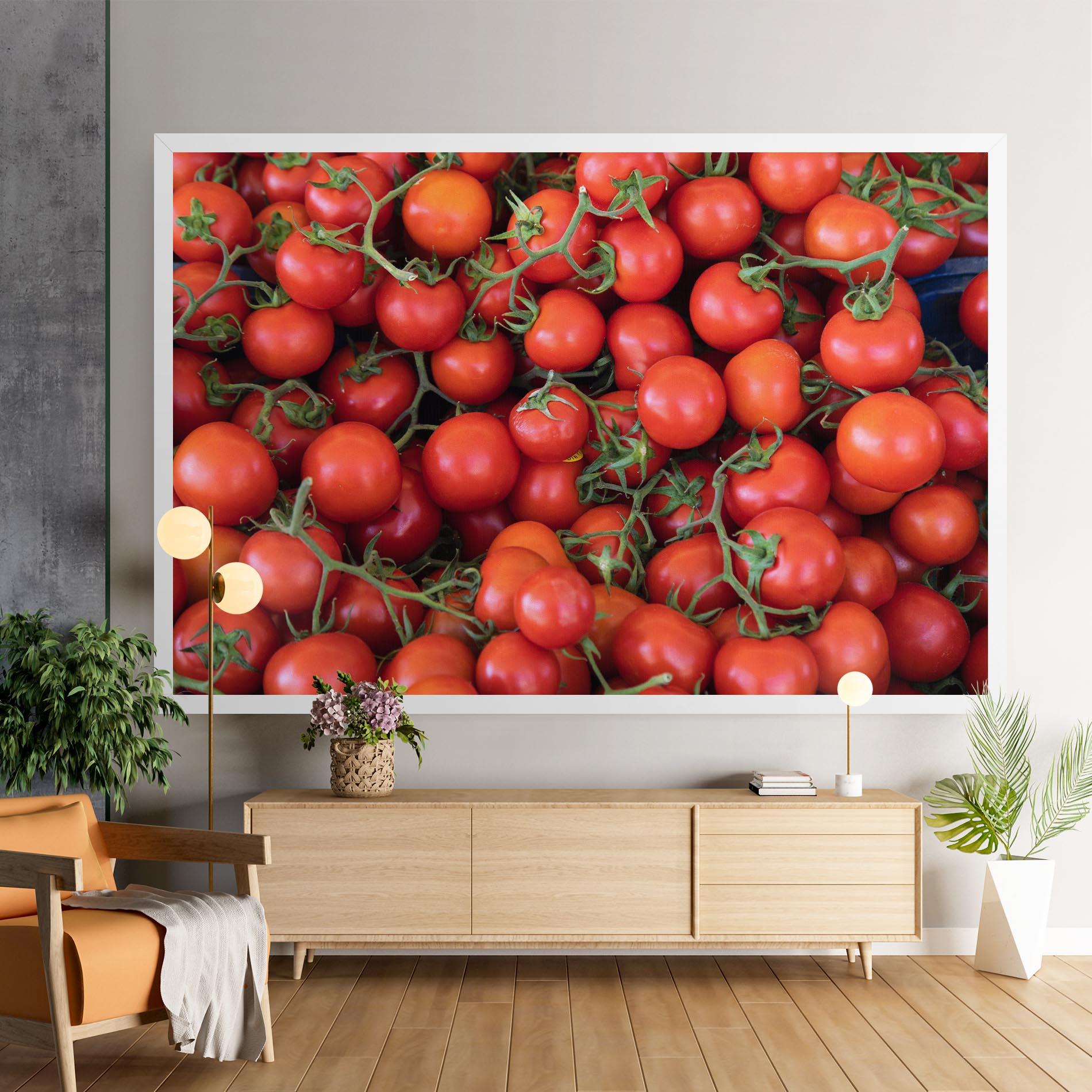 Vászonkép Tomato Red Wall mockup 9