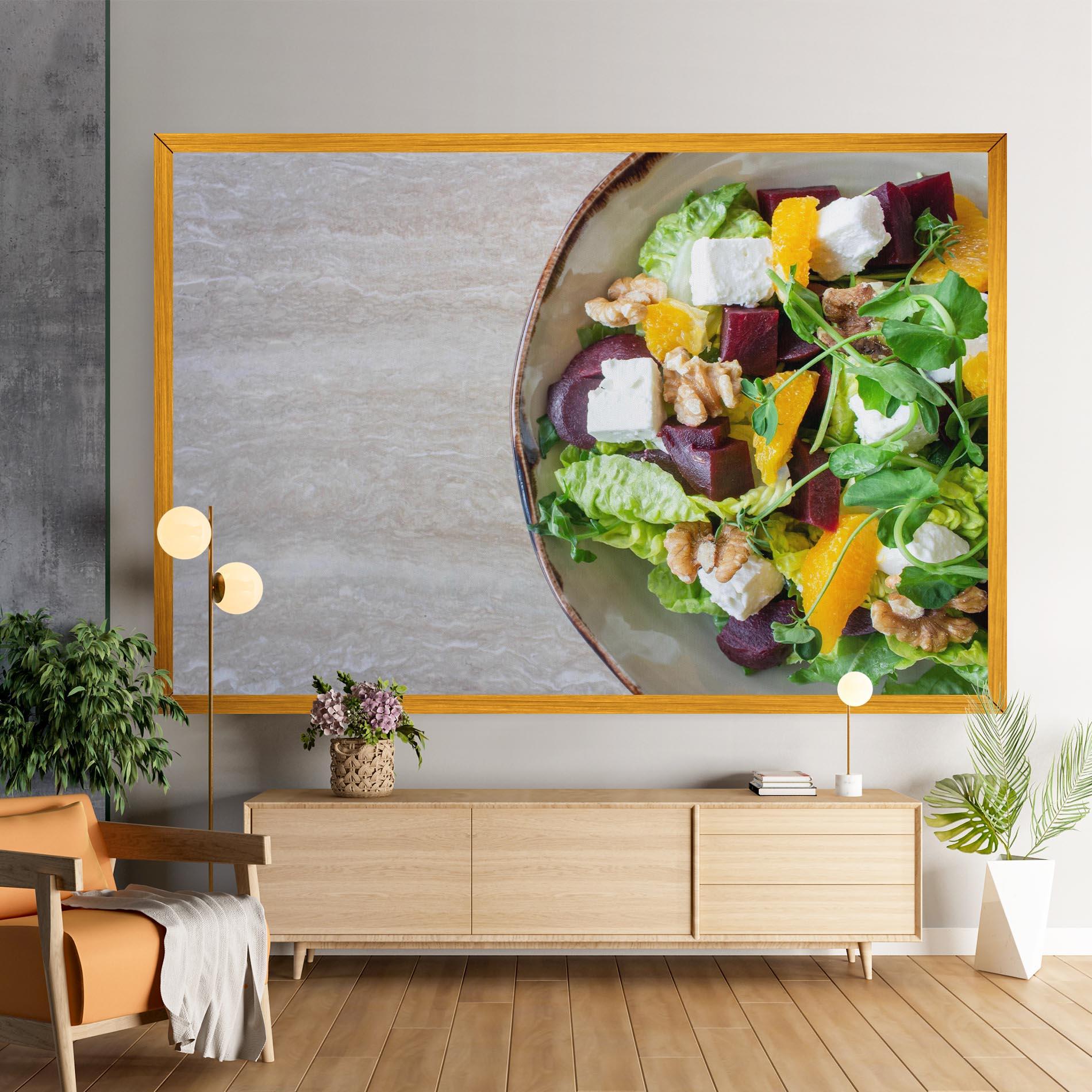 Vászonkép Delicious Salad mockup 9