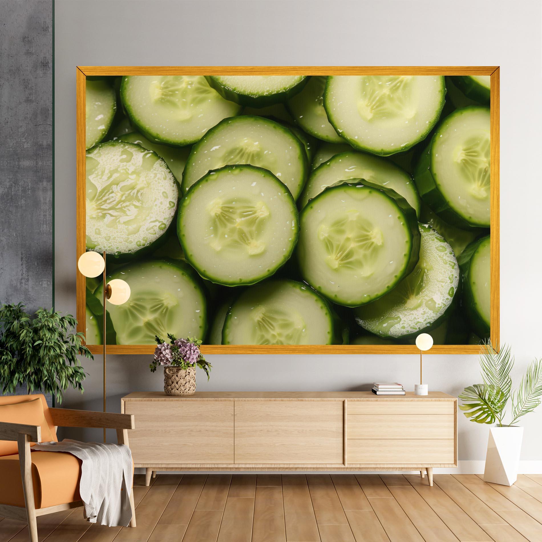 Vászonkép Fresh Cucumber mockup 9