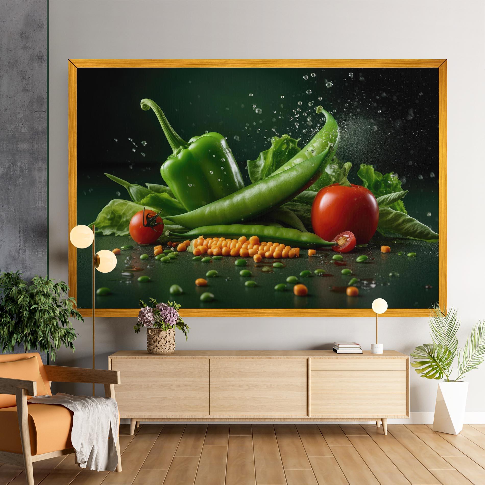 Vászonkép Fresh Vegetables mockup 9