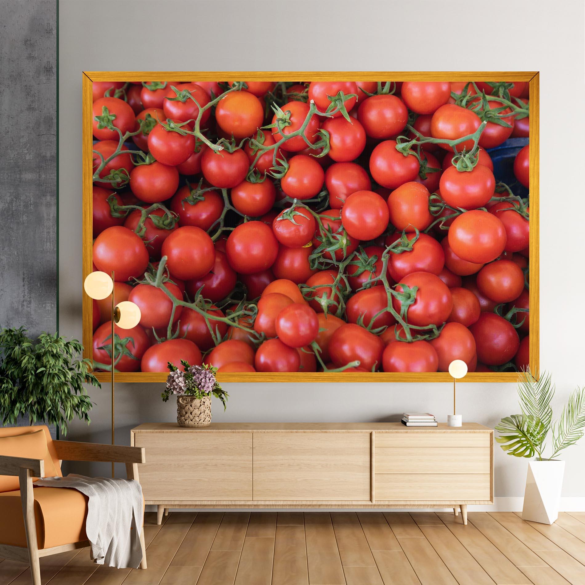 Vászonkép Tomato Red Wall mockup 9