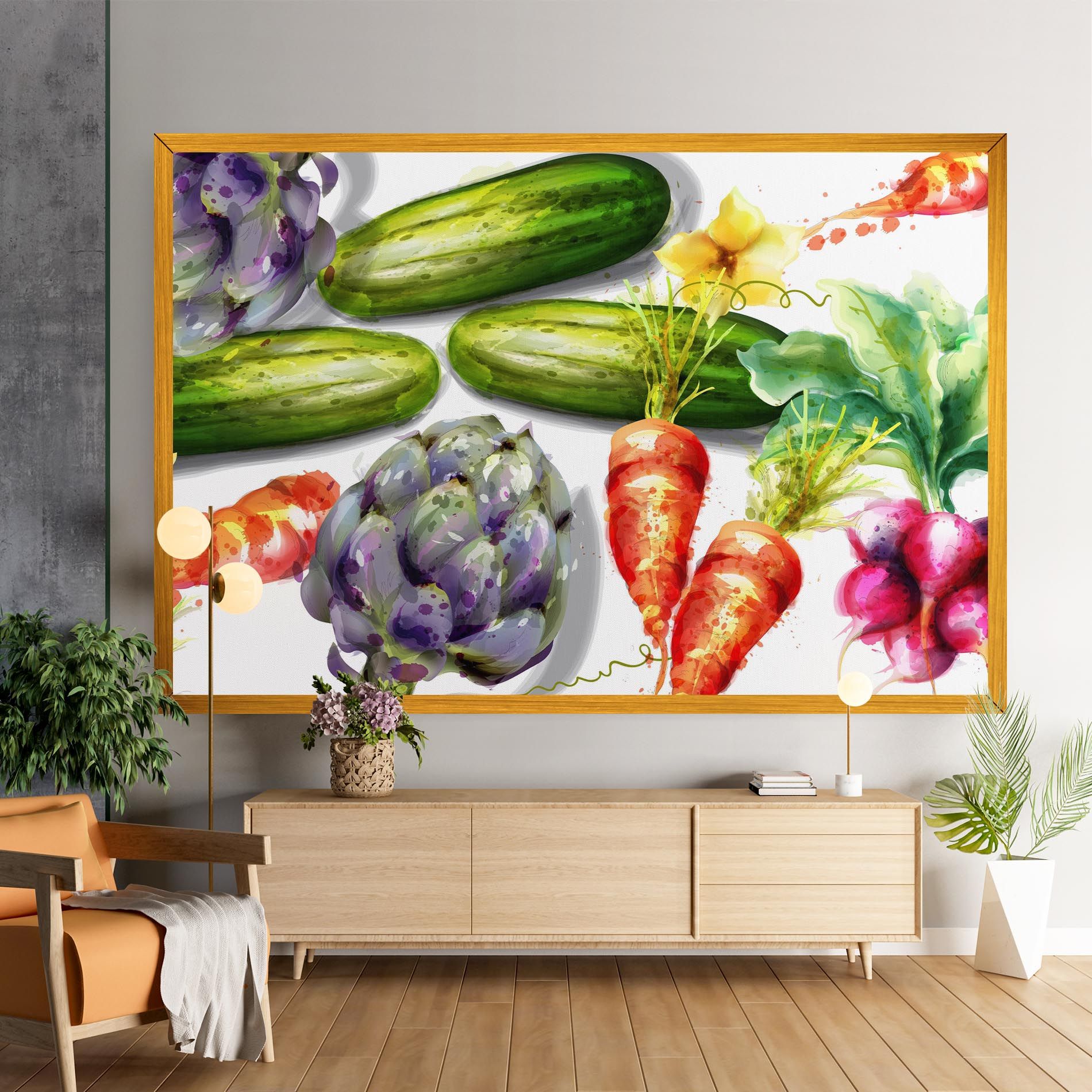 Watercolor Vegetables mockup 9