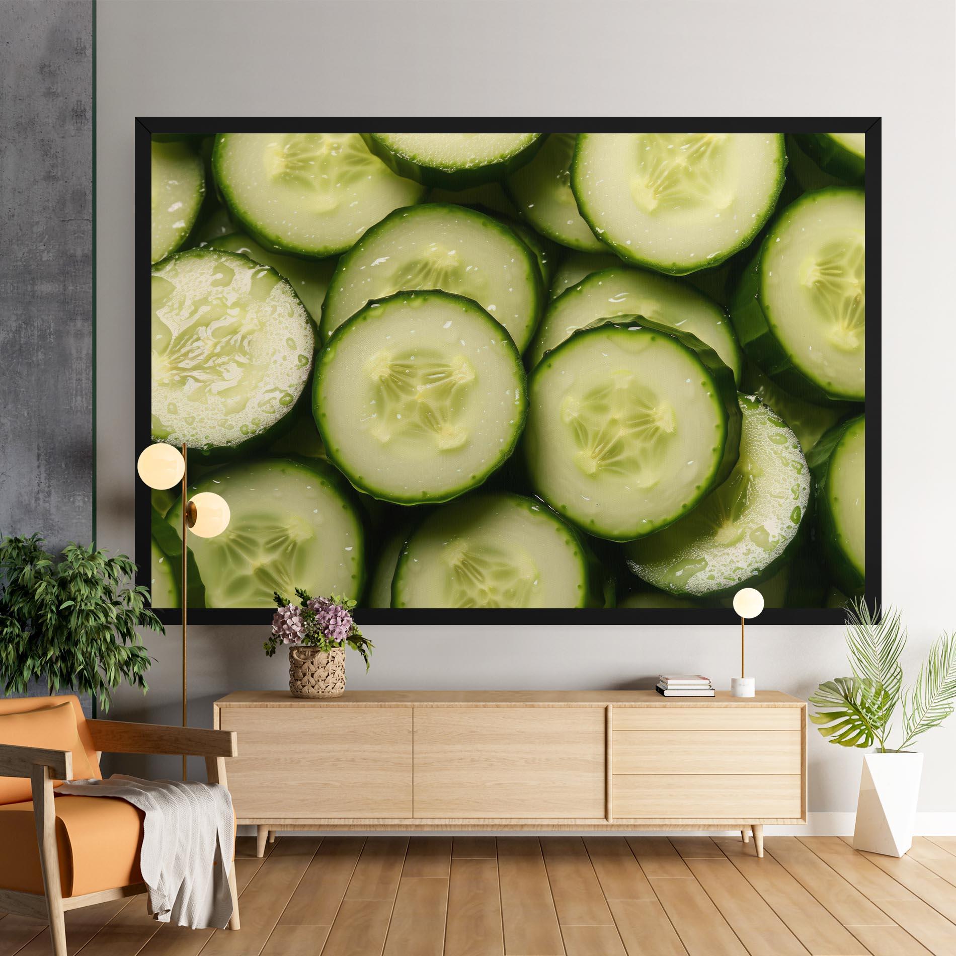 Vászonkép Fresh Cucumber mockup 9