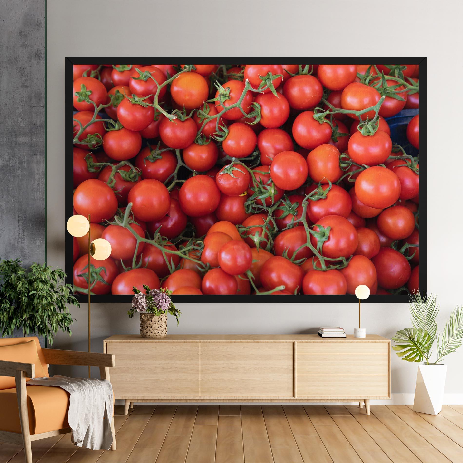 Vászonkép Tomato Red Wall mockup 9