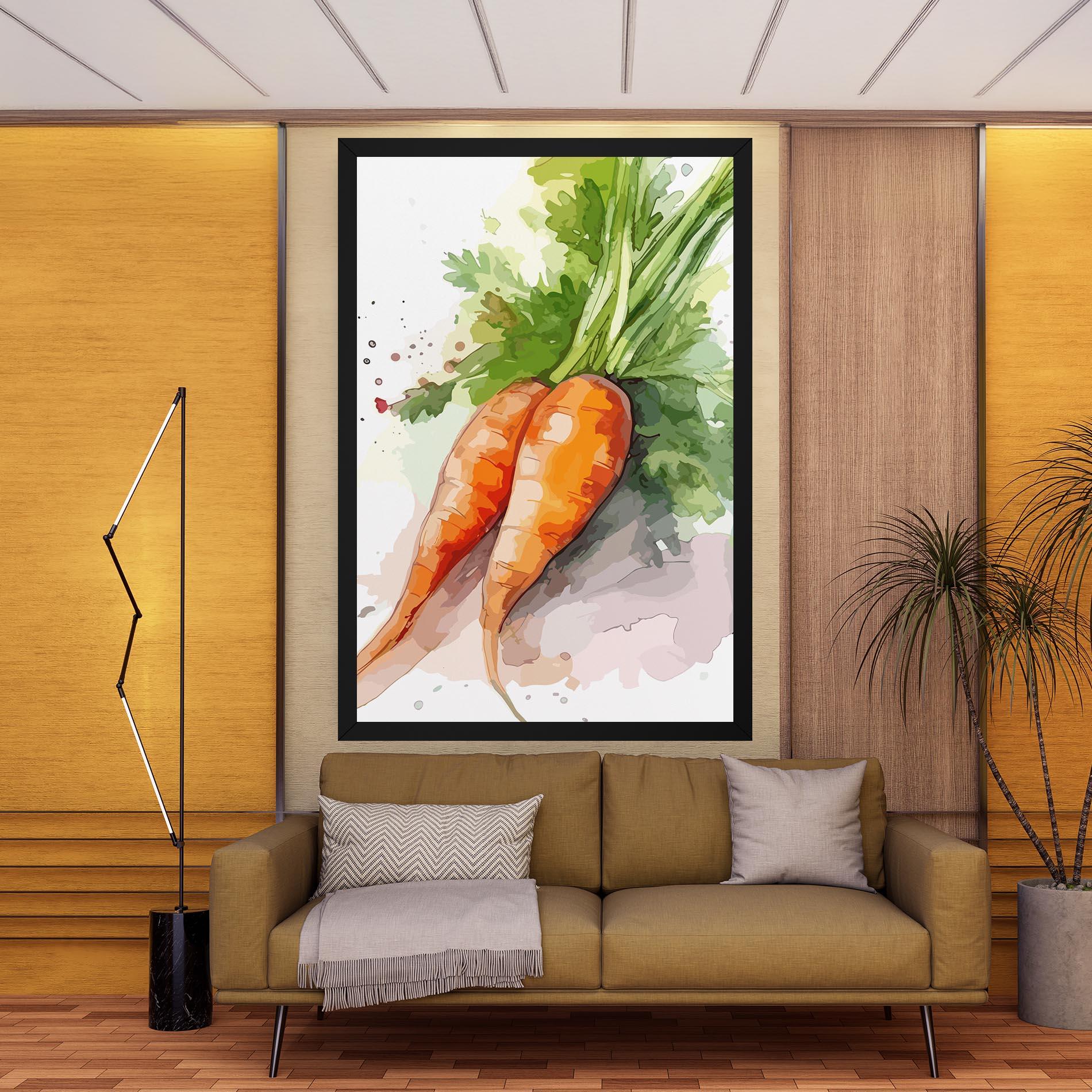 Vászonkép Carrot Watercolor mockup 9