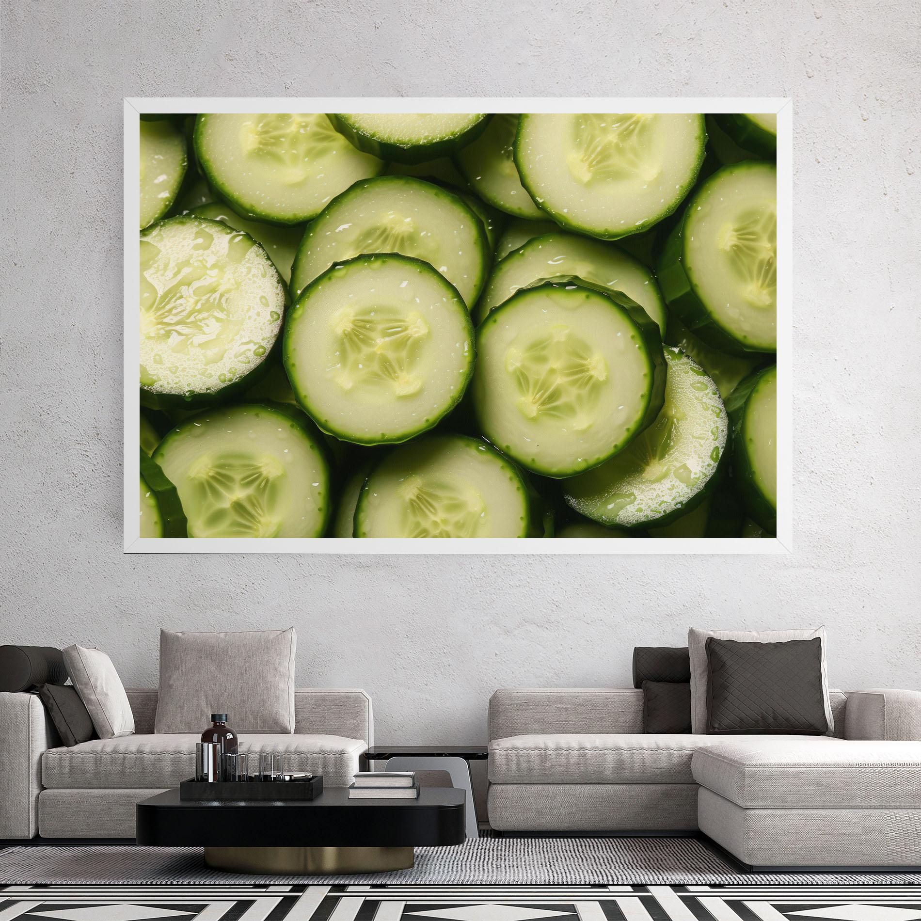Vászonkép Fresh Cucumber mockup 2