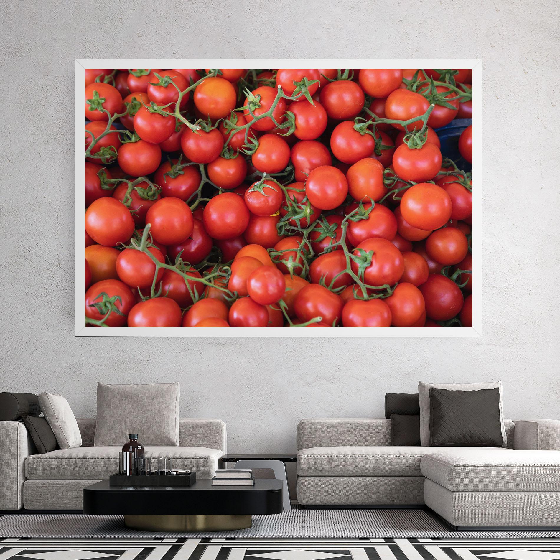Vászonkép Tomato Red Wall mockup 2