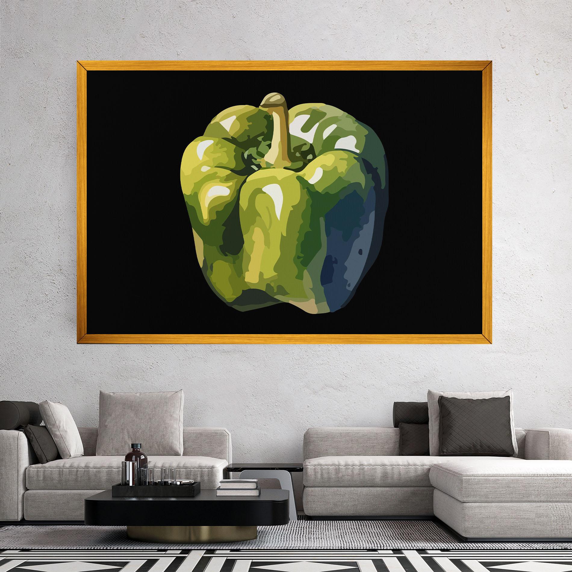 Vászonkép Bellpepper Green Grey mockup 2