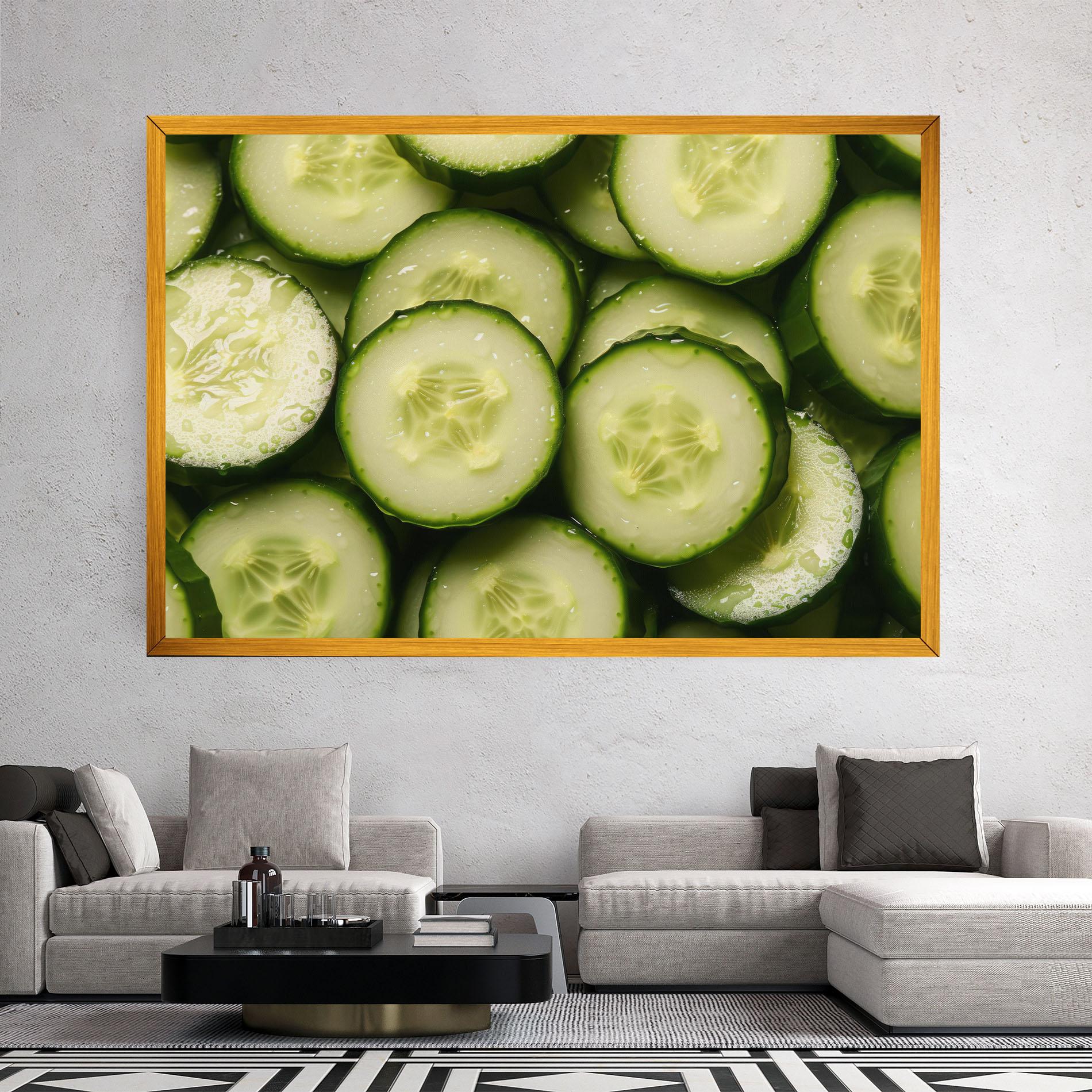 Vászonkép Fresh Cucumber mockup 2