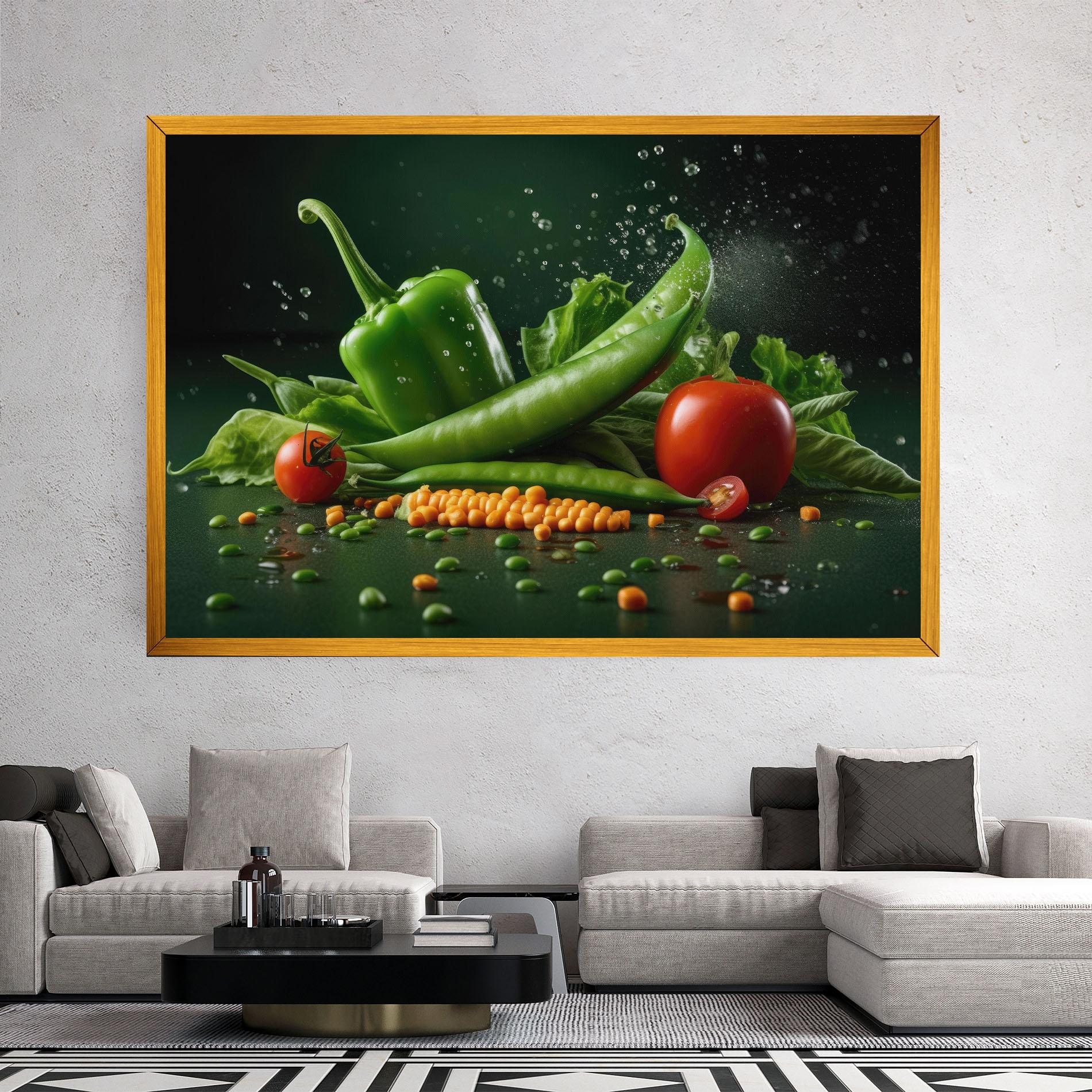 Vászonkép Fresh Vegetables mockup 2