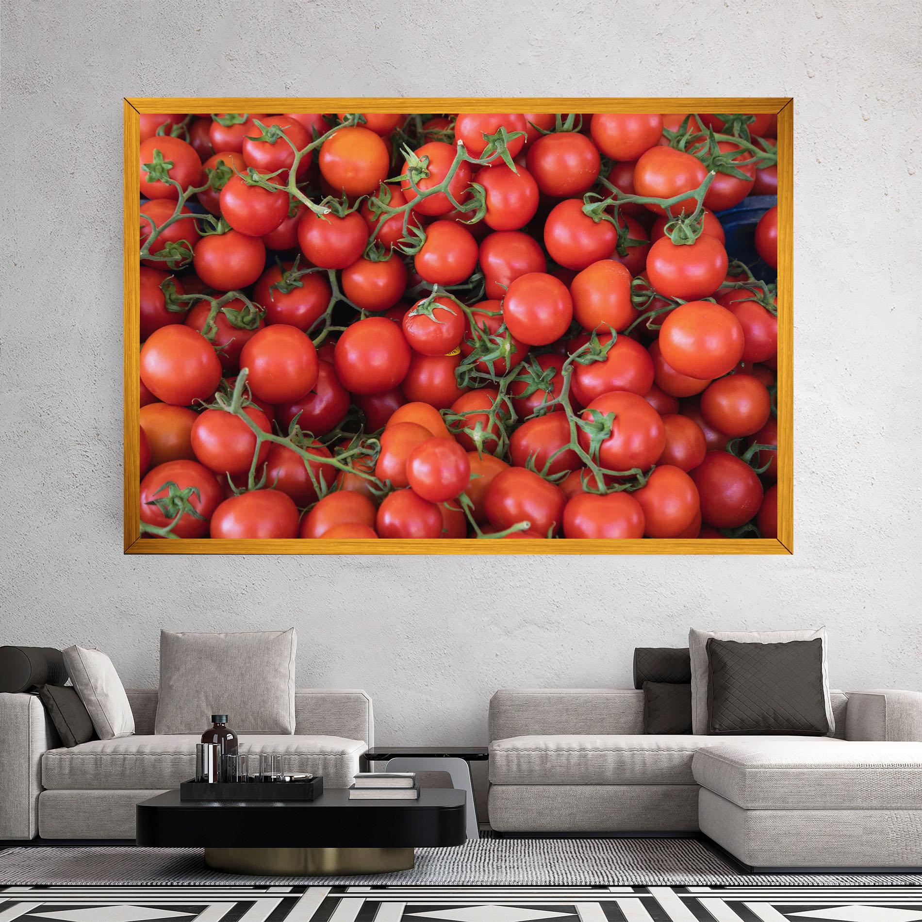 Vászonkép Tomato Red Wall mockup 2