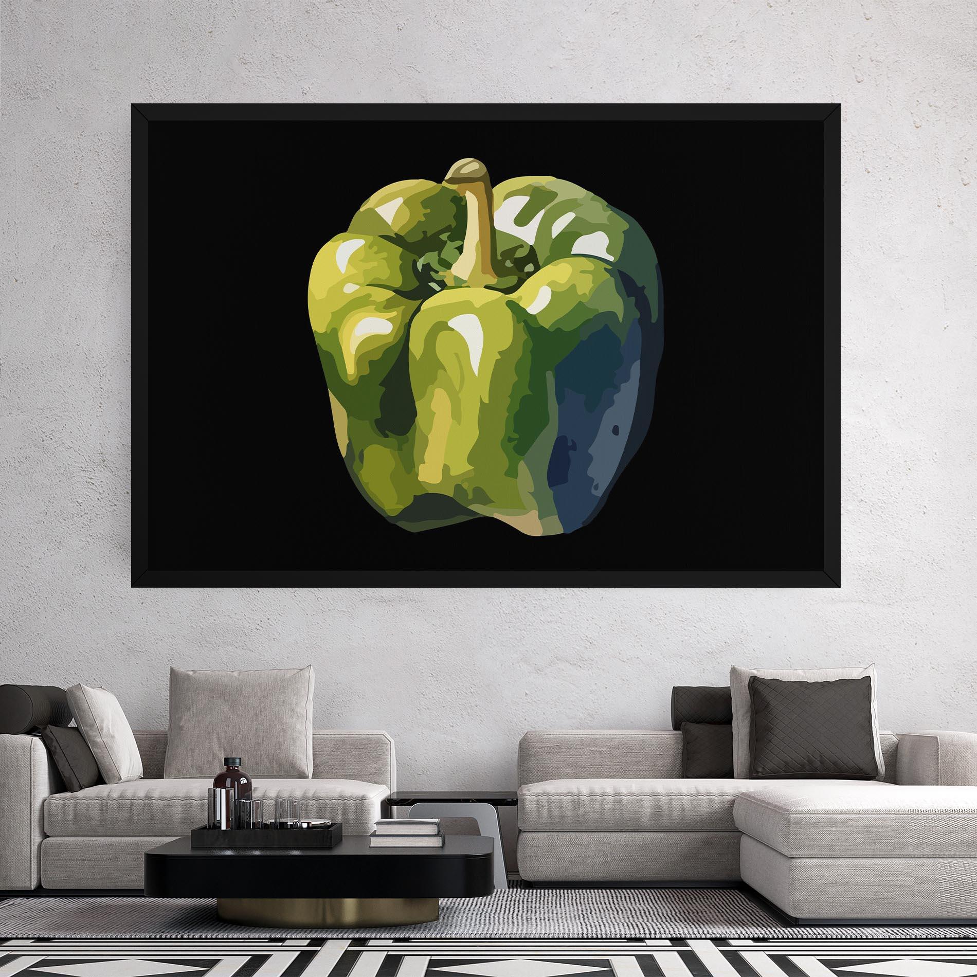 Vászonkép Bellpepper Green Grey mockup 2