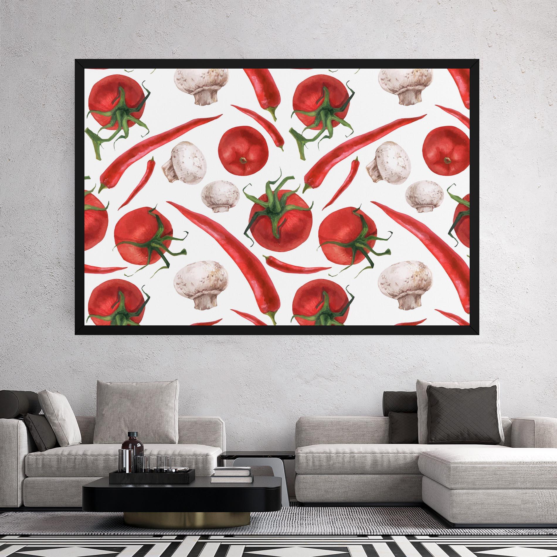 Vászonkép Floating Tomato mockup 2