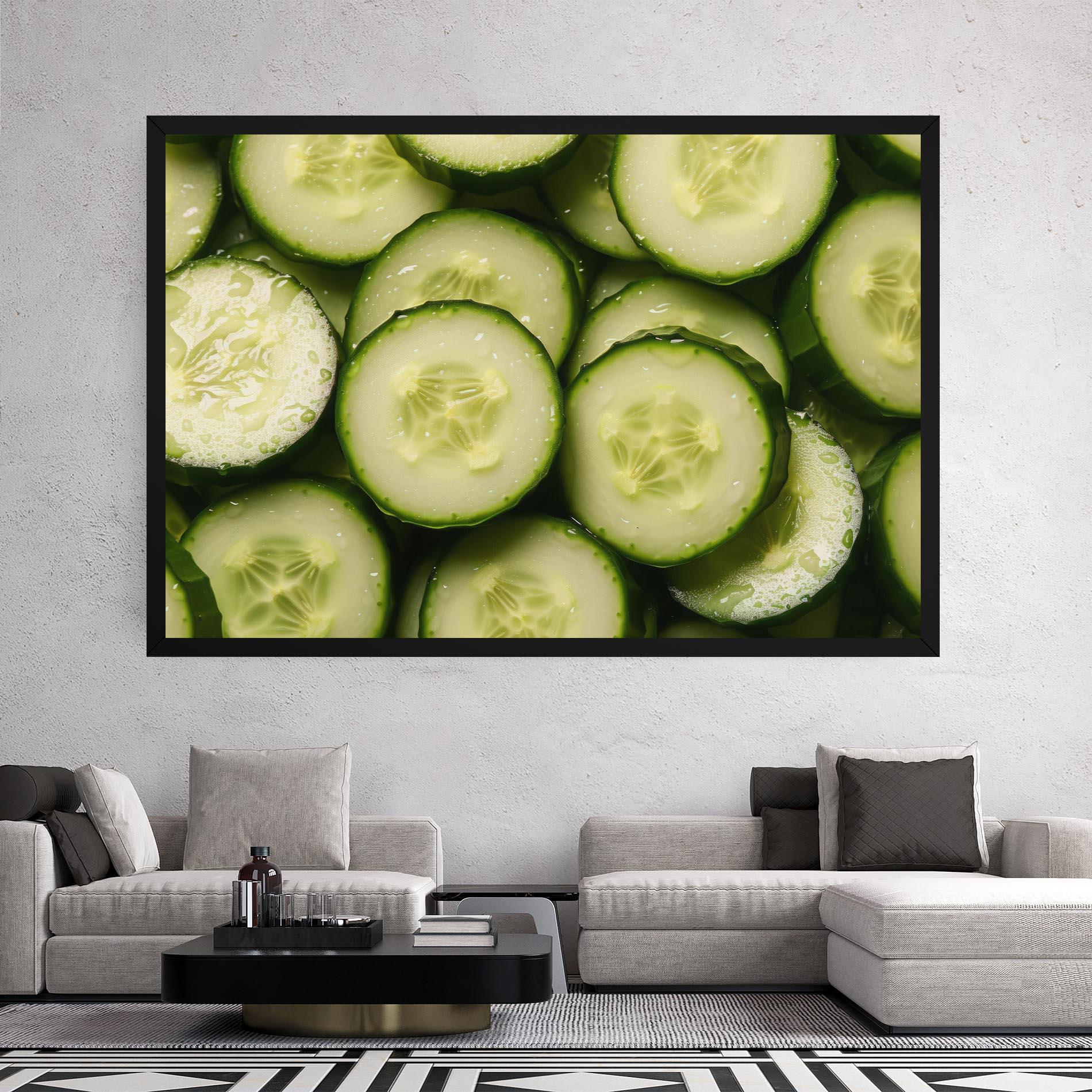 Vászonkép Fresh Cucumber mockup 2