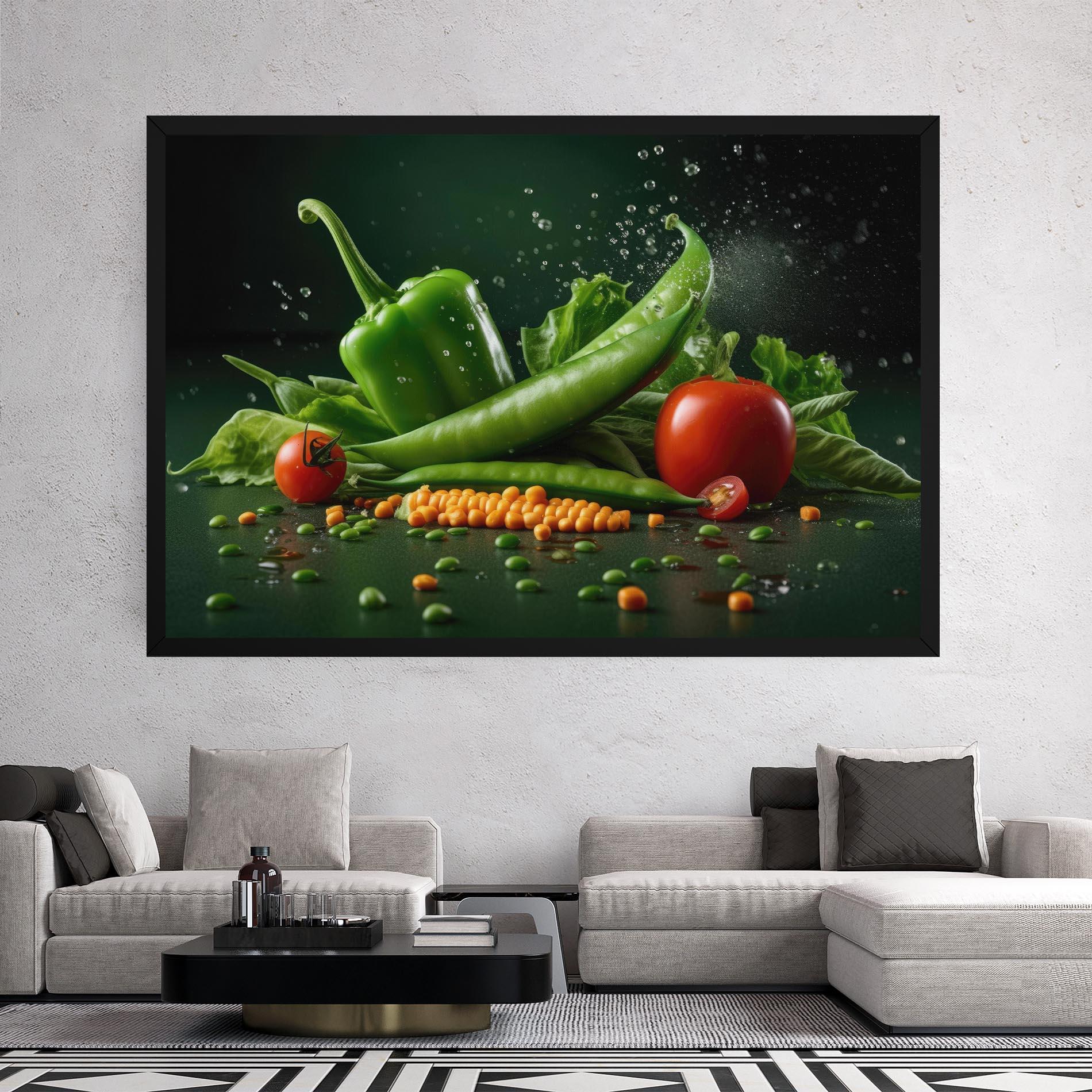 Vászonkép Fresh Vegetables mockup 2