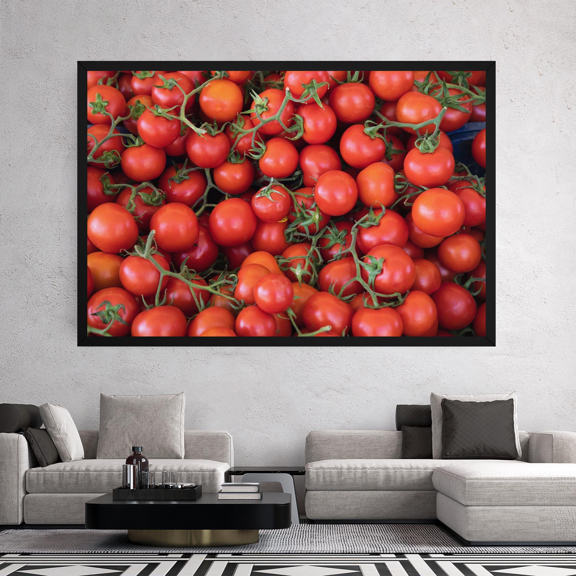 Vászonkép Tomato Red Wall mockup 2