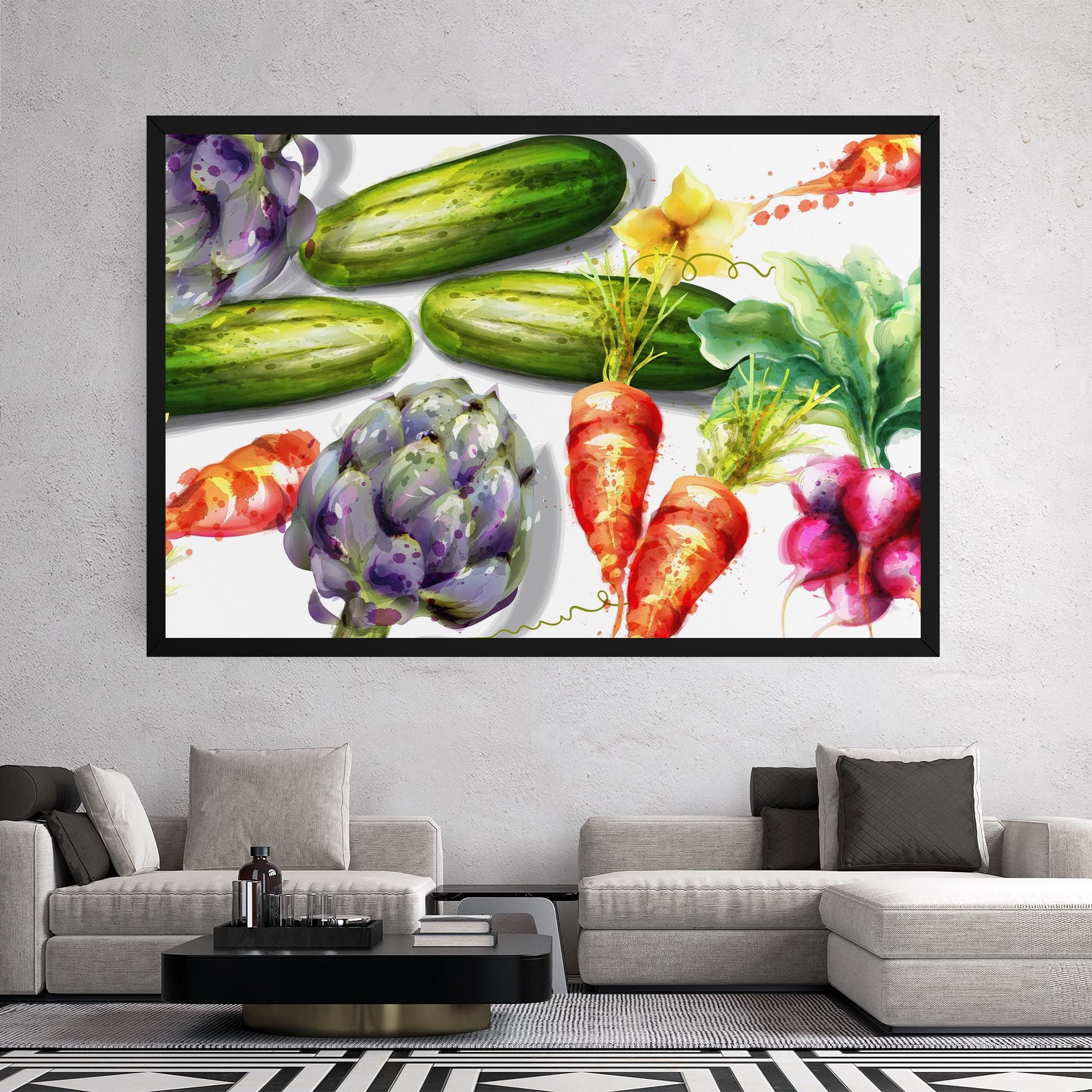 Watercolor Vegetables mockup 2