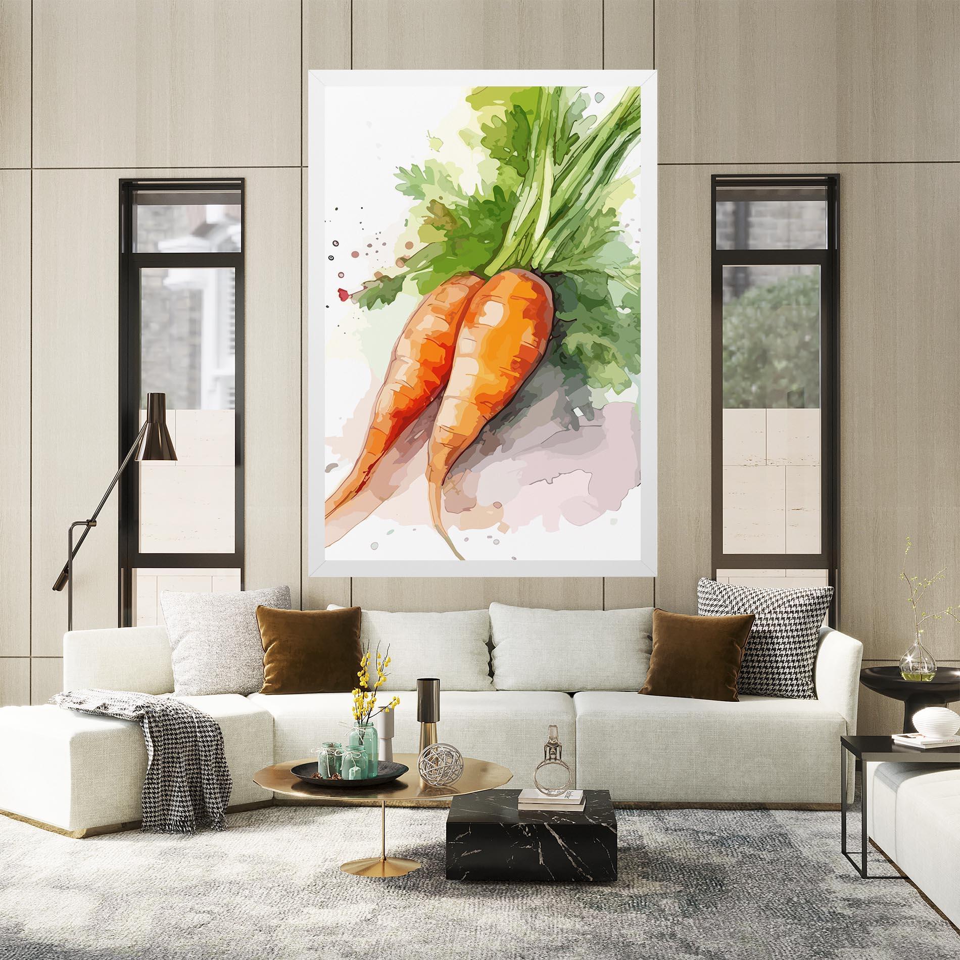 Vászonkép Carrot Watercolor mockup 2