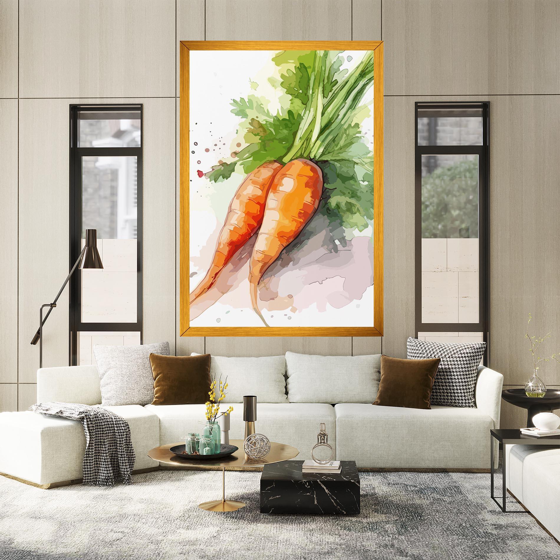 Vászonkép Carrot Watercolor mockup 2