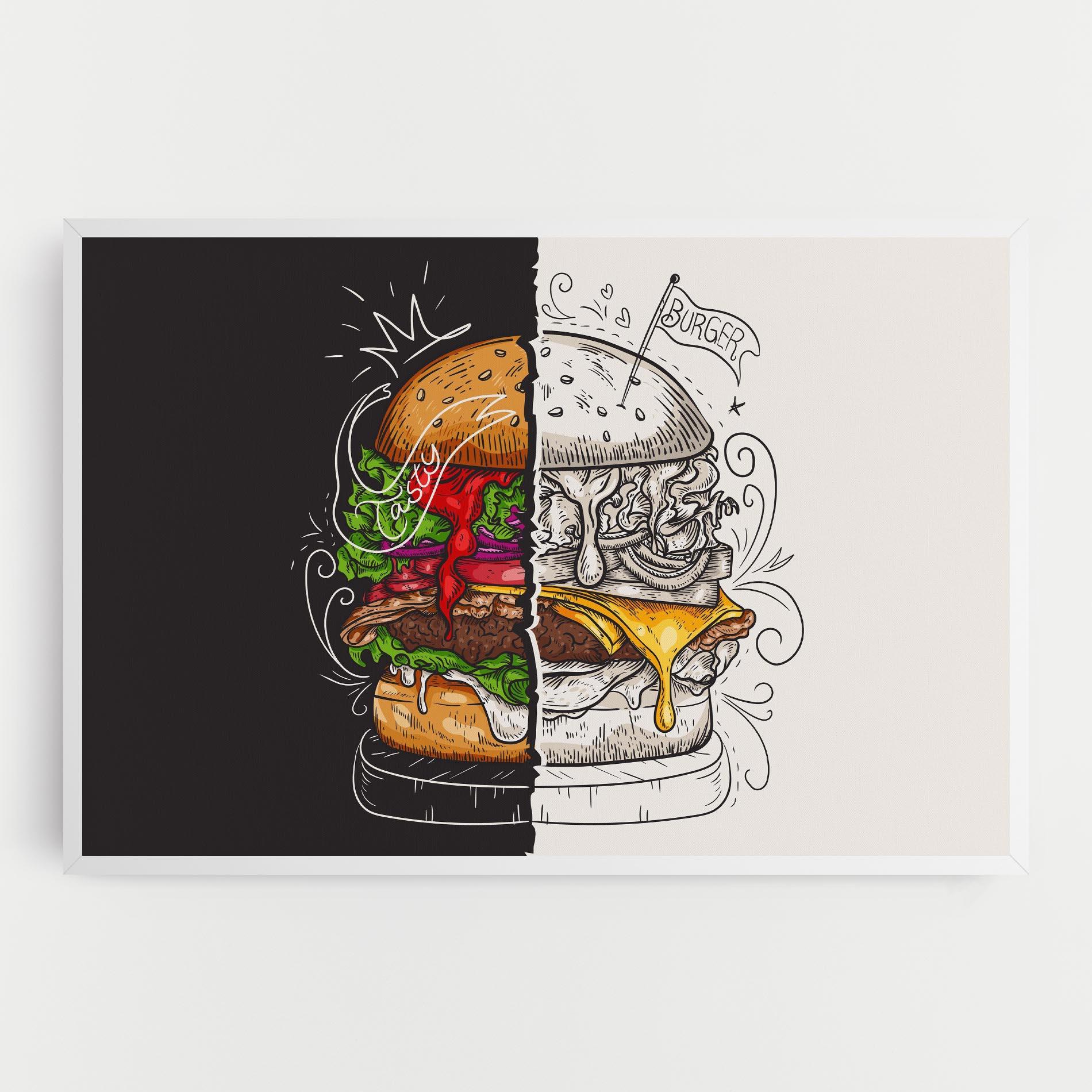 Vászonkép Burger Art mockup 0