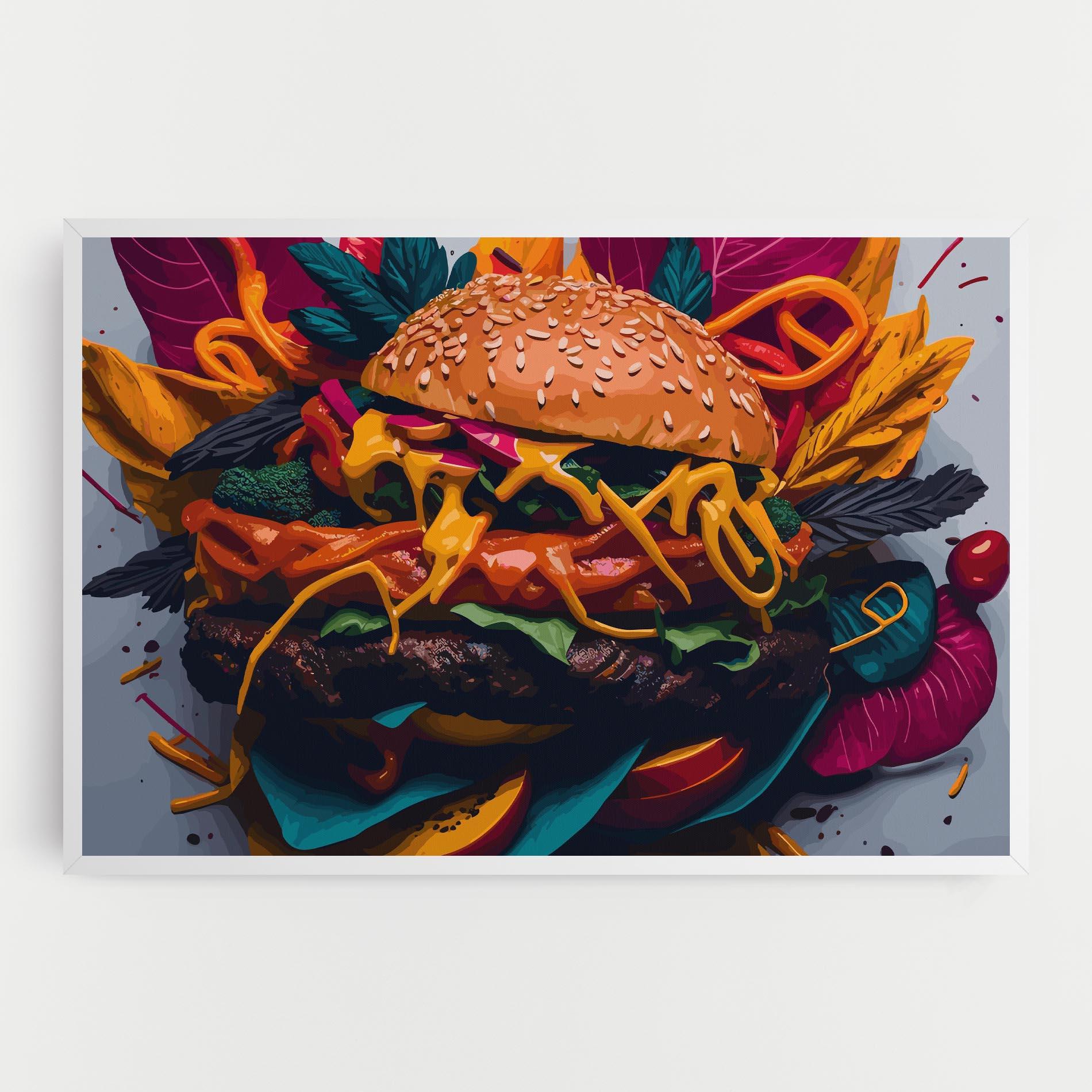 Vászonkép Burger Mustard mockup 0