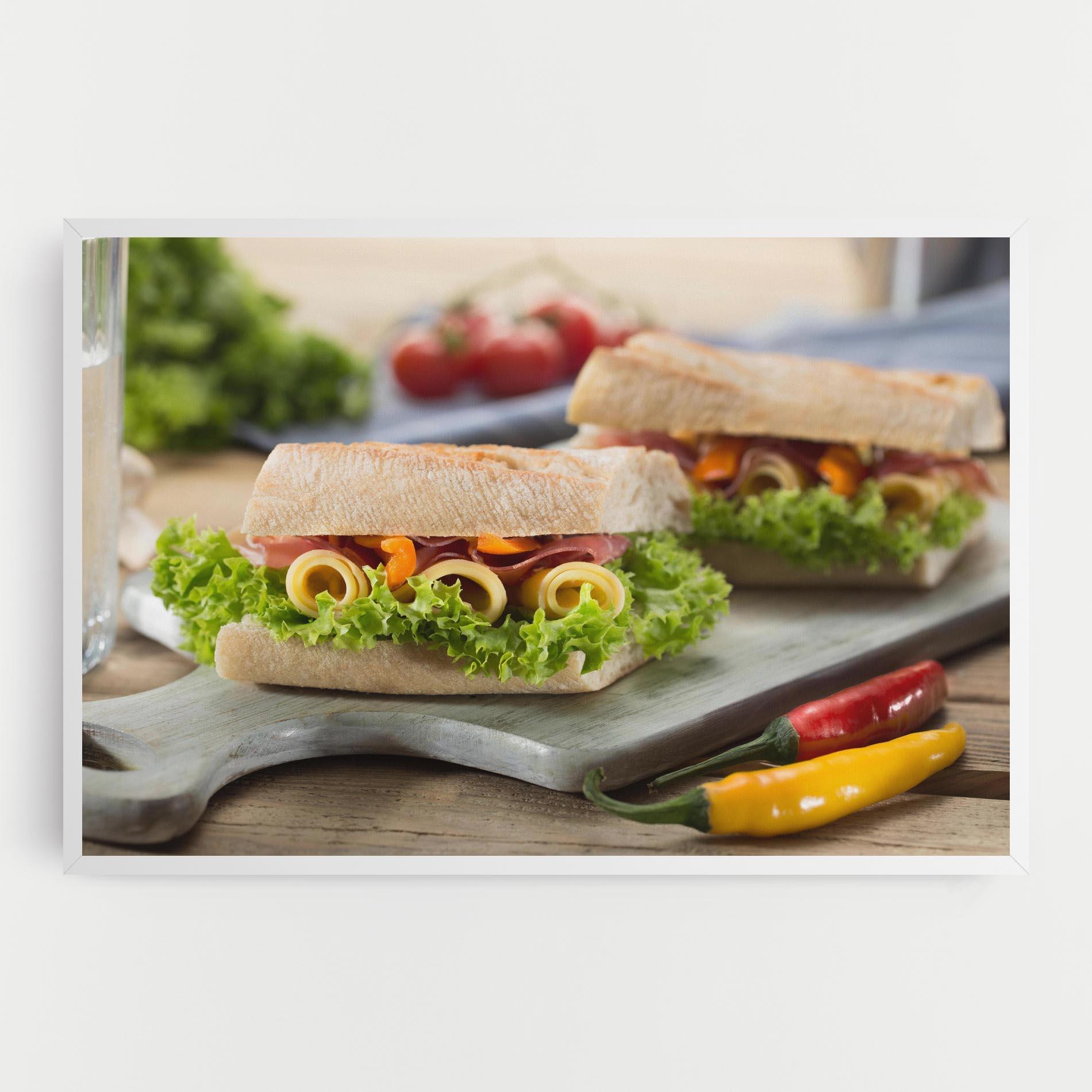 Vászonkép Yum Sandwich mockup 0