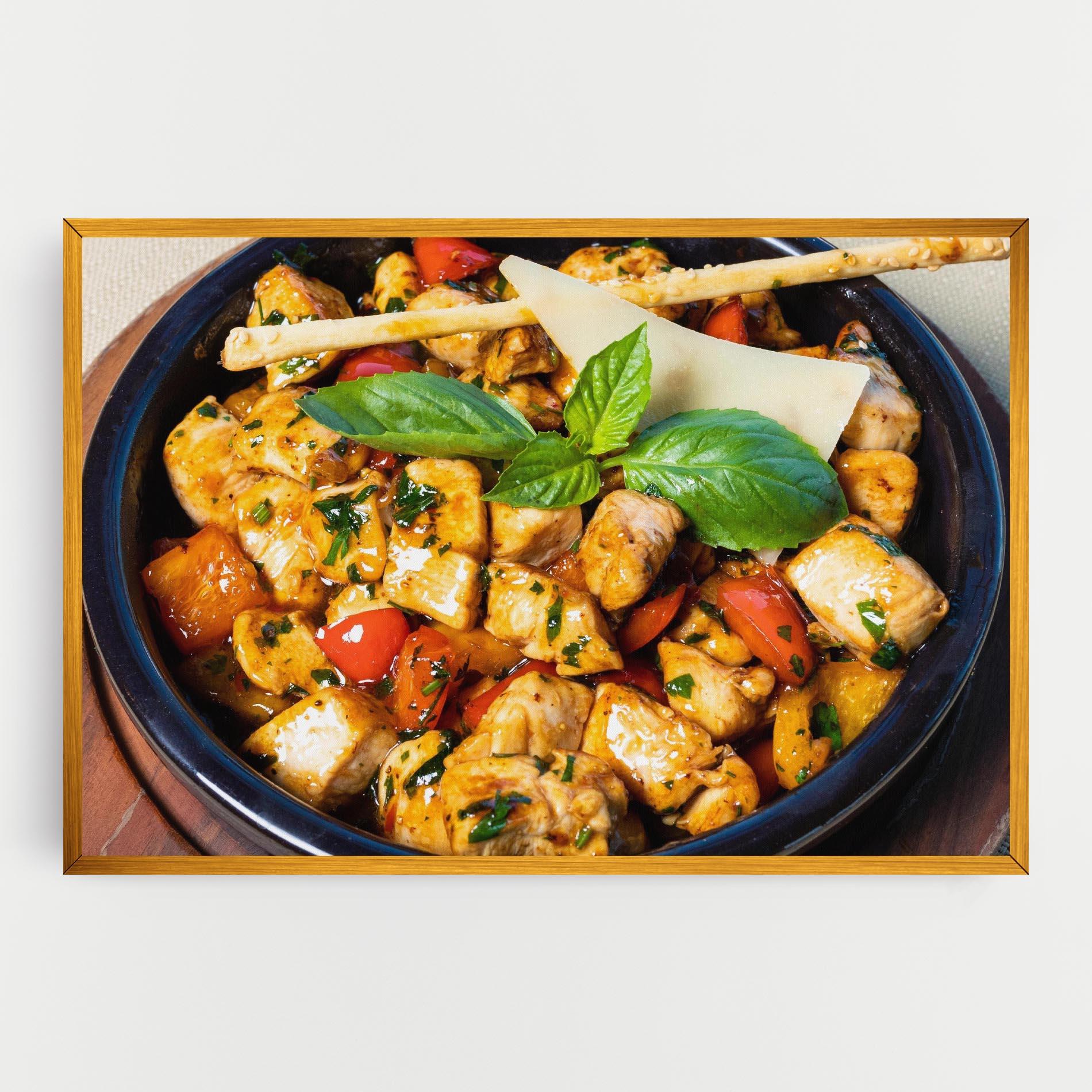 Vászonkép Chicken Food mockup 0