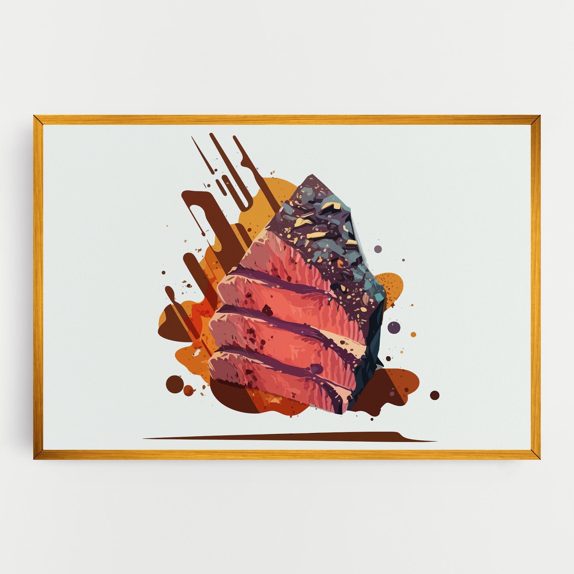 Vászonkép Meat Floating mockup 0