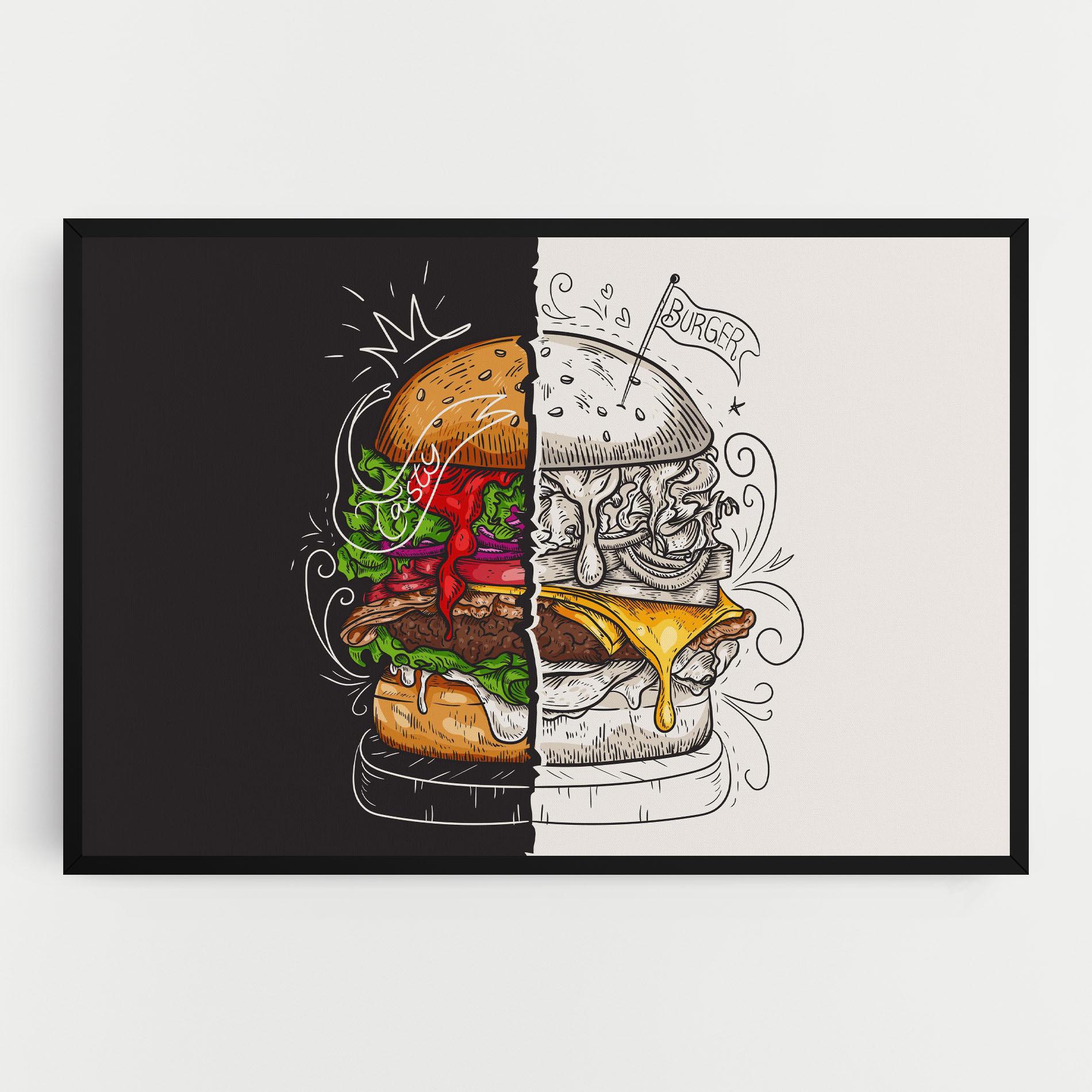 Vászonkép Burger Art mockup 0