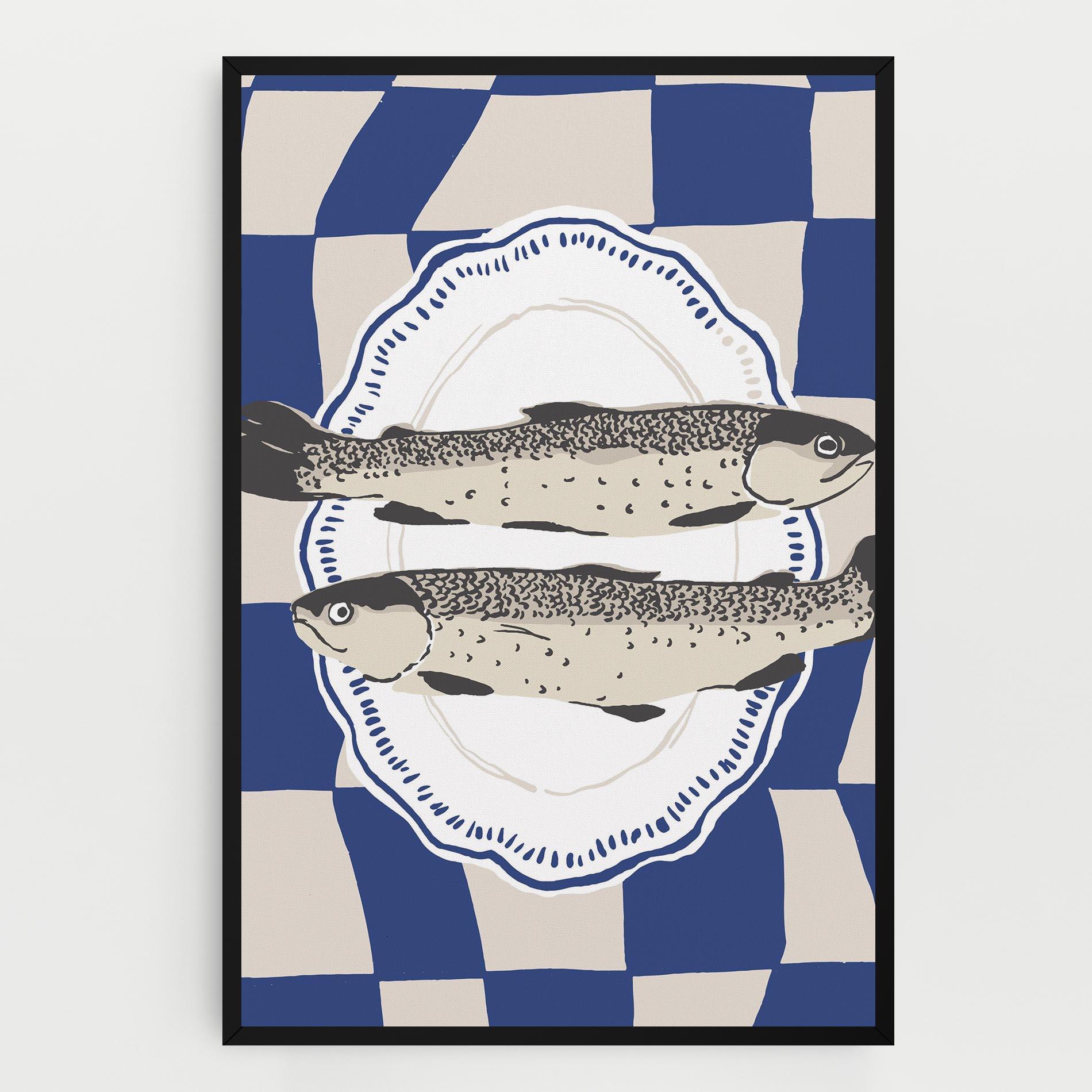 Vászonkép Food Fish mockup 0