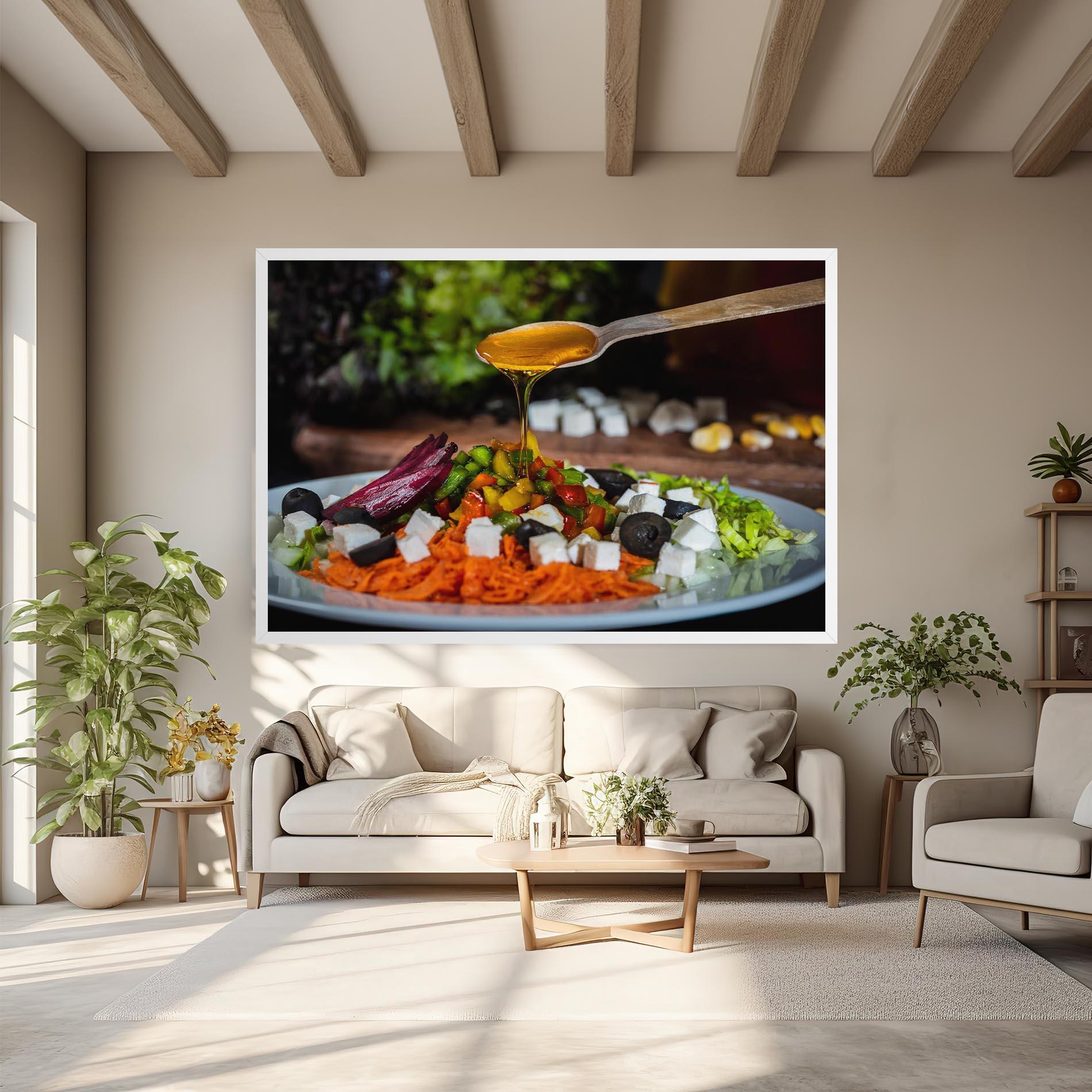 Vászonkép Honey Over Food mockup 6