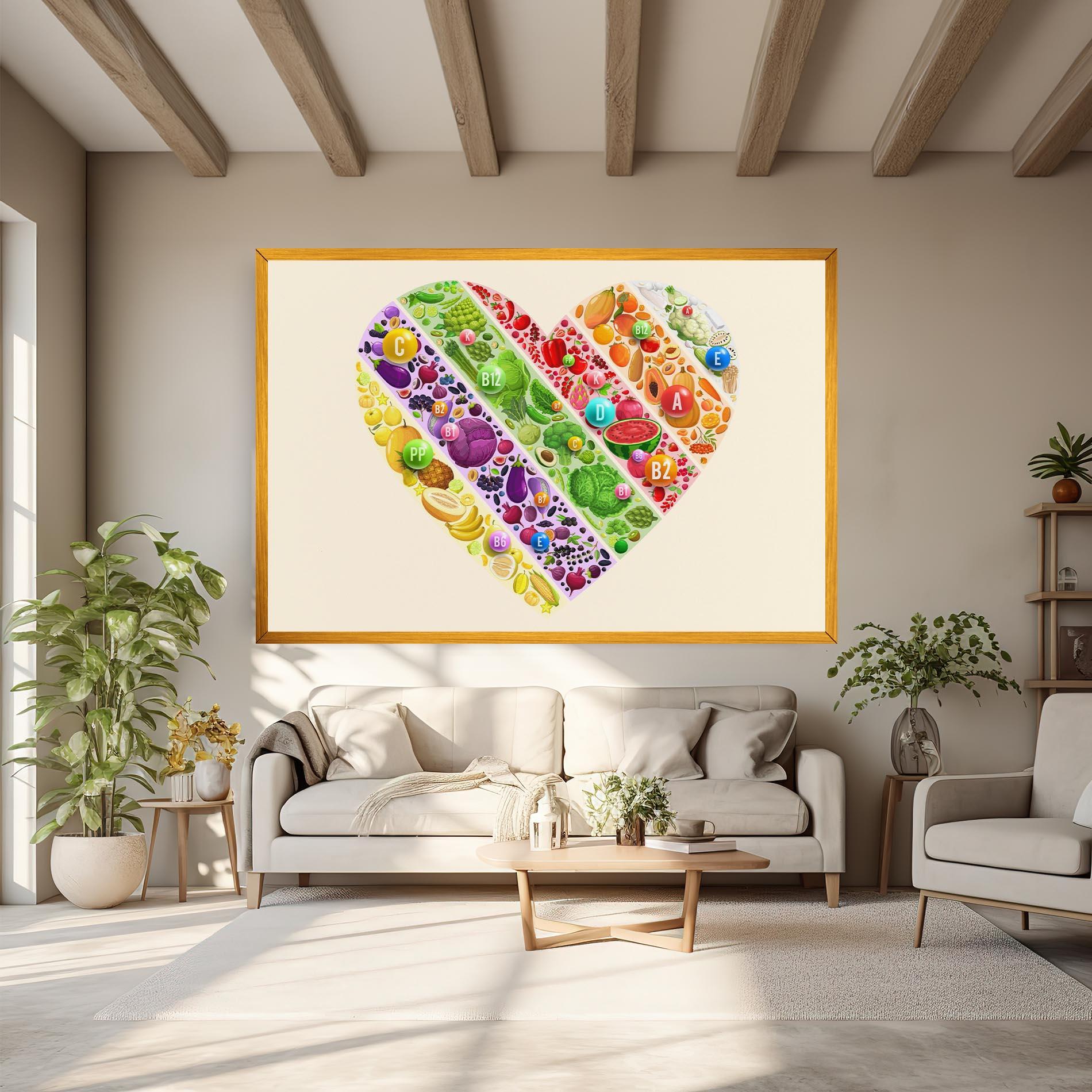 Vászonkép Food Heart mockup 6