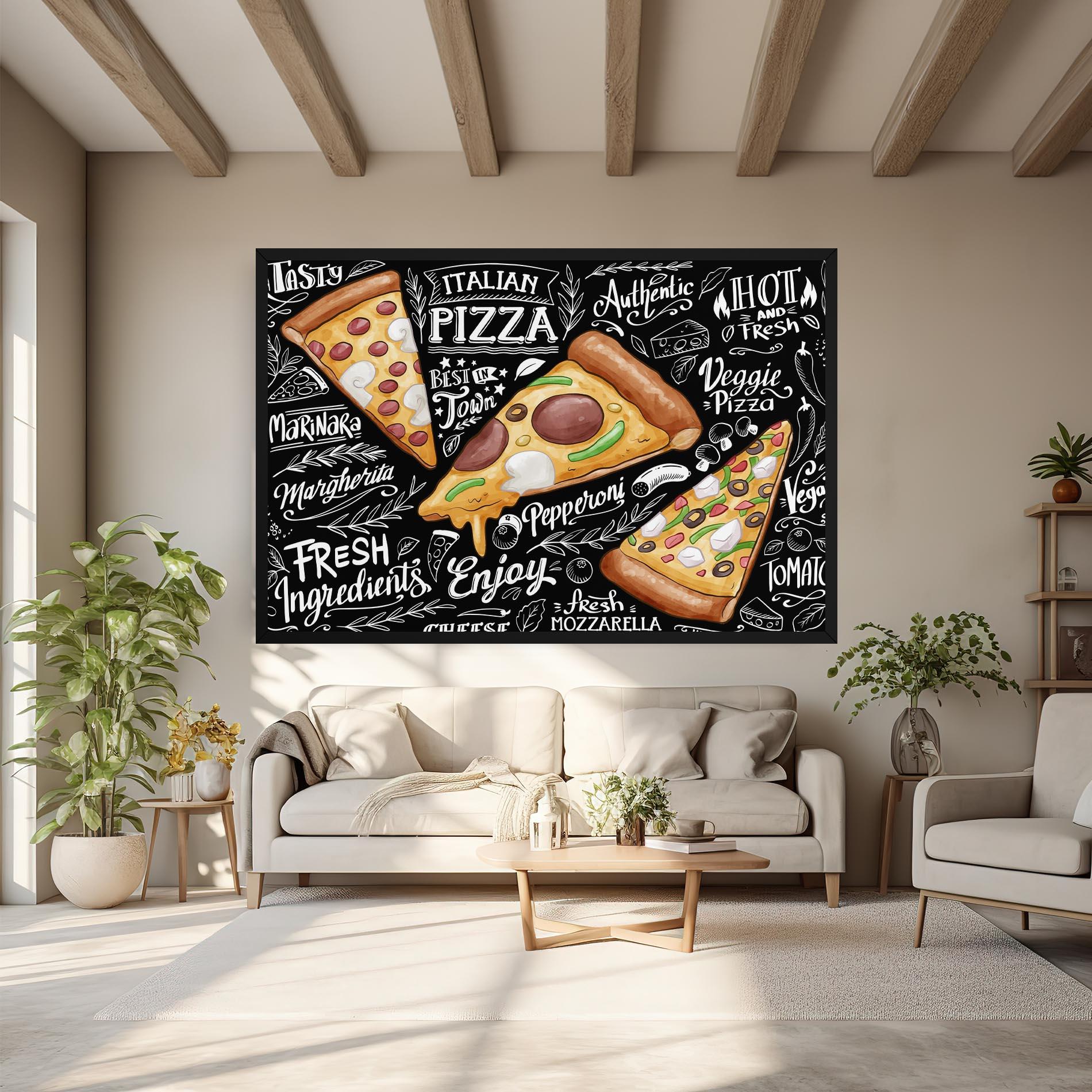 Vászonkép Enjoy Pizza mockup 6