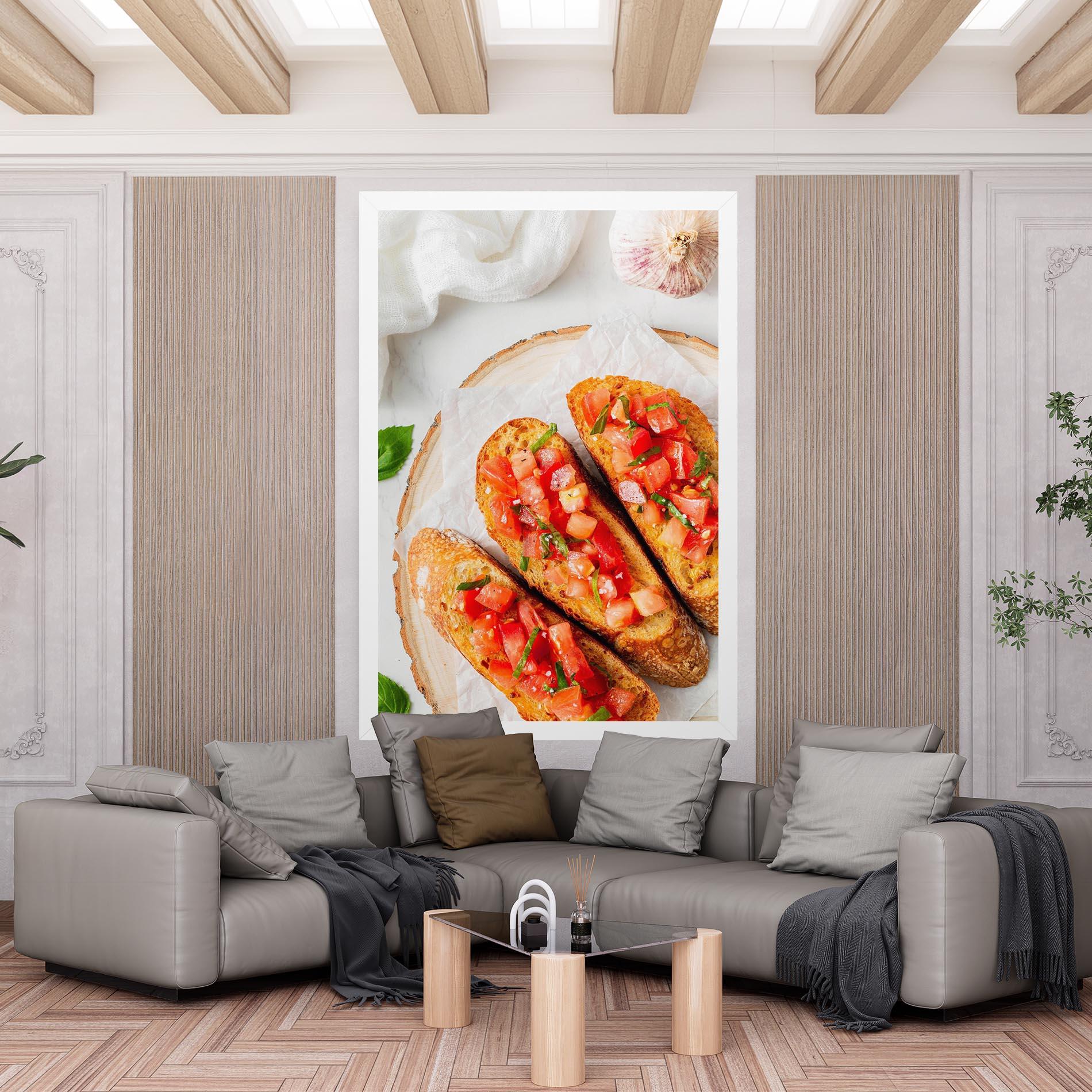 Vászonkép Tomatoes On Bread mockup 6