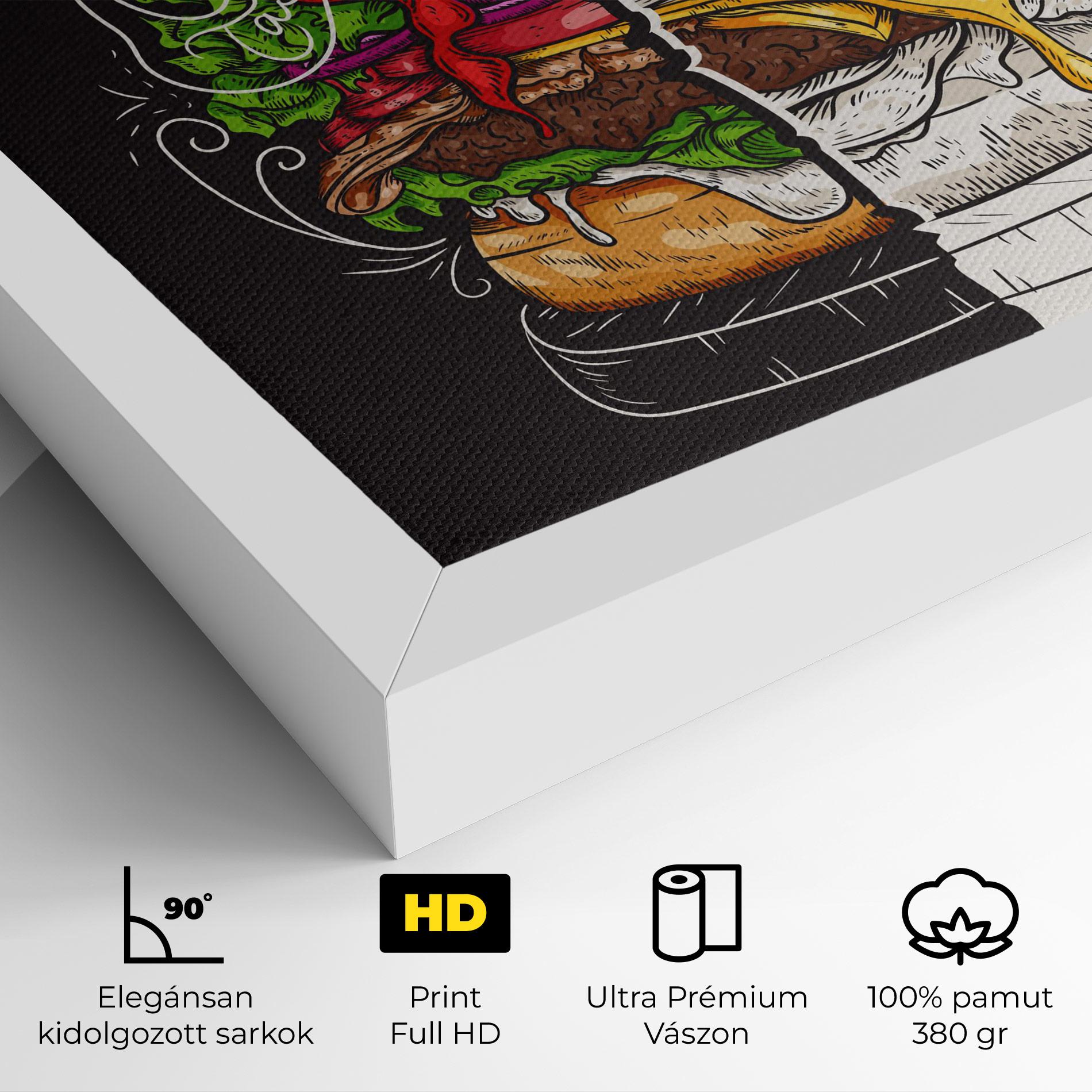 Vászonkép Burger Art mockup 4