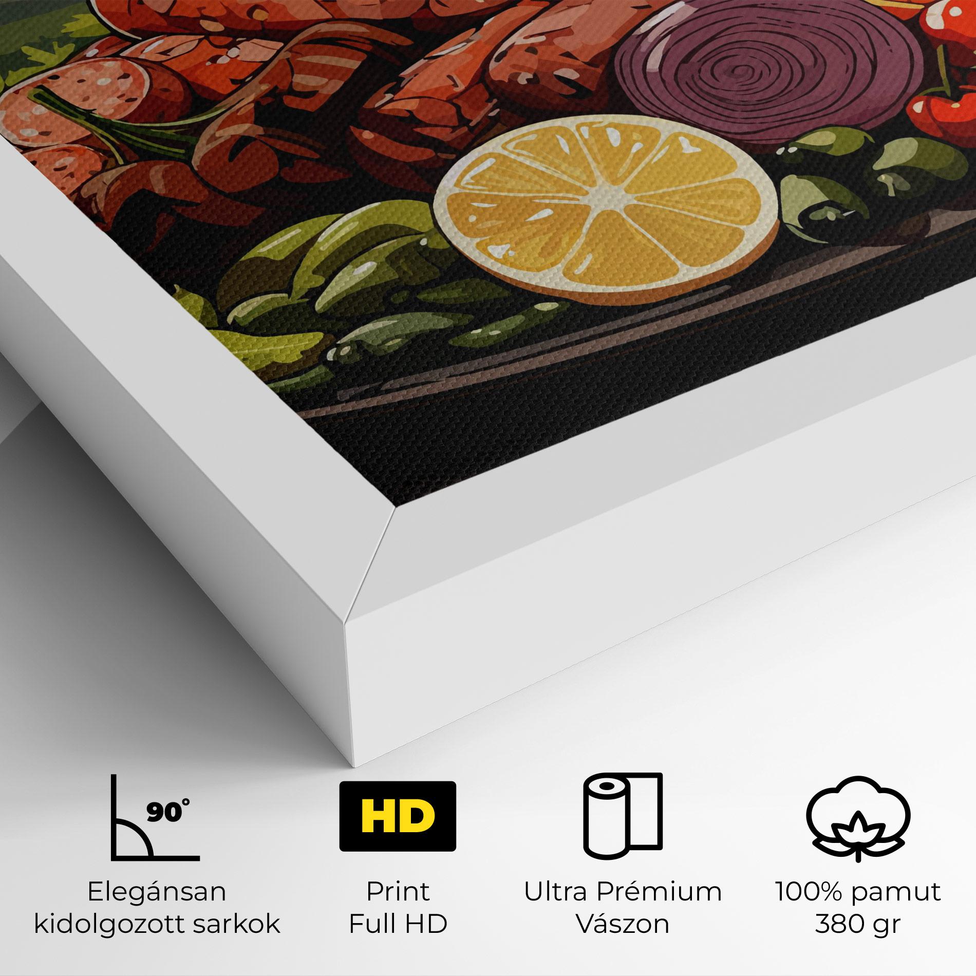 Vászonkép Sunset Sousages mockup 4