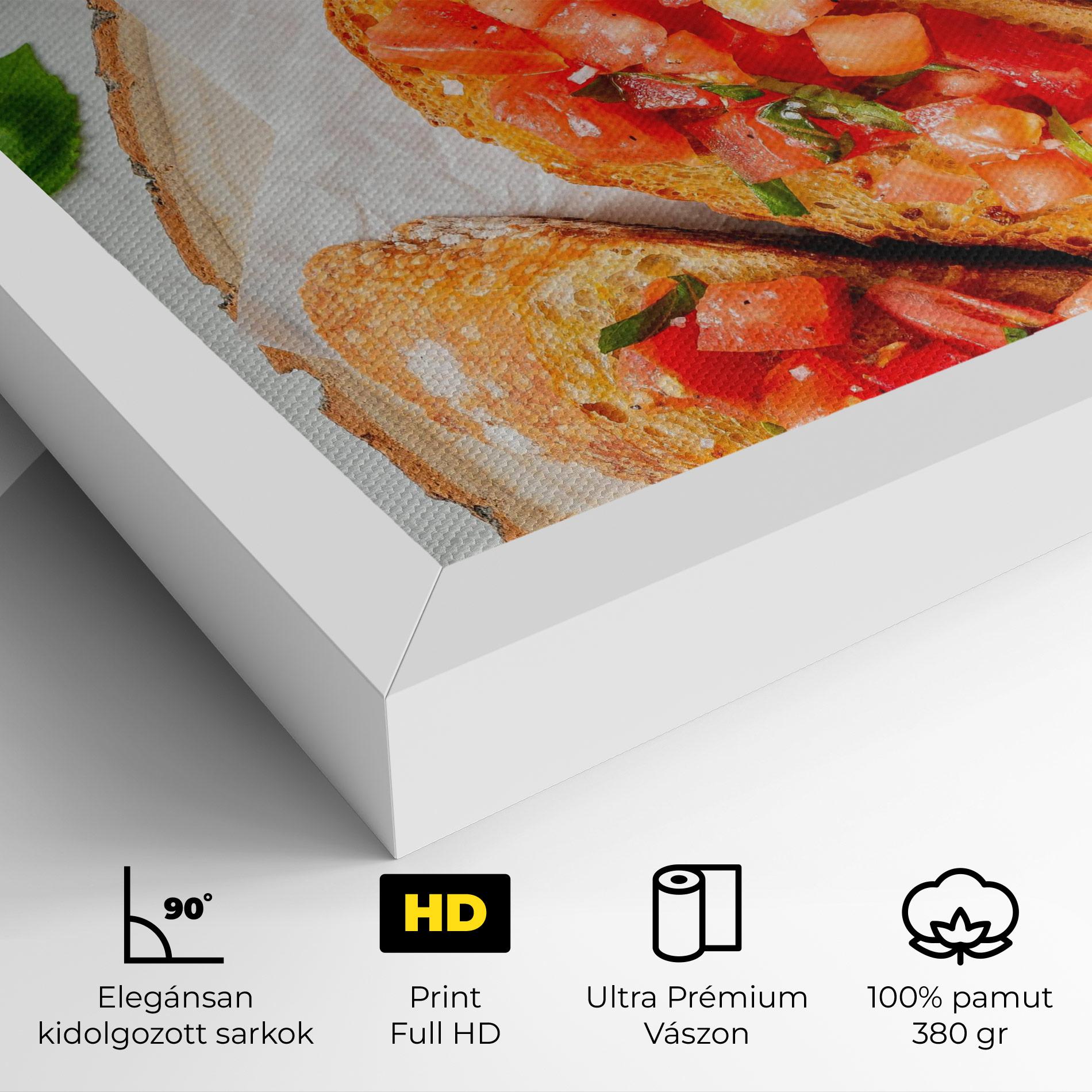 Vászonkép Tomatoes On Bread mockup 4