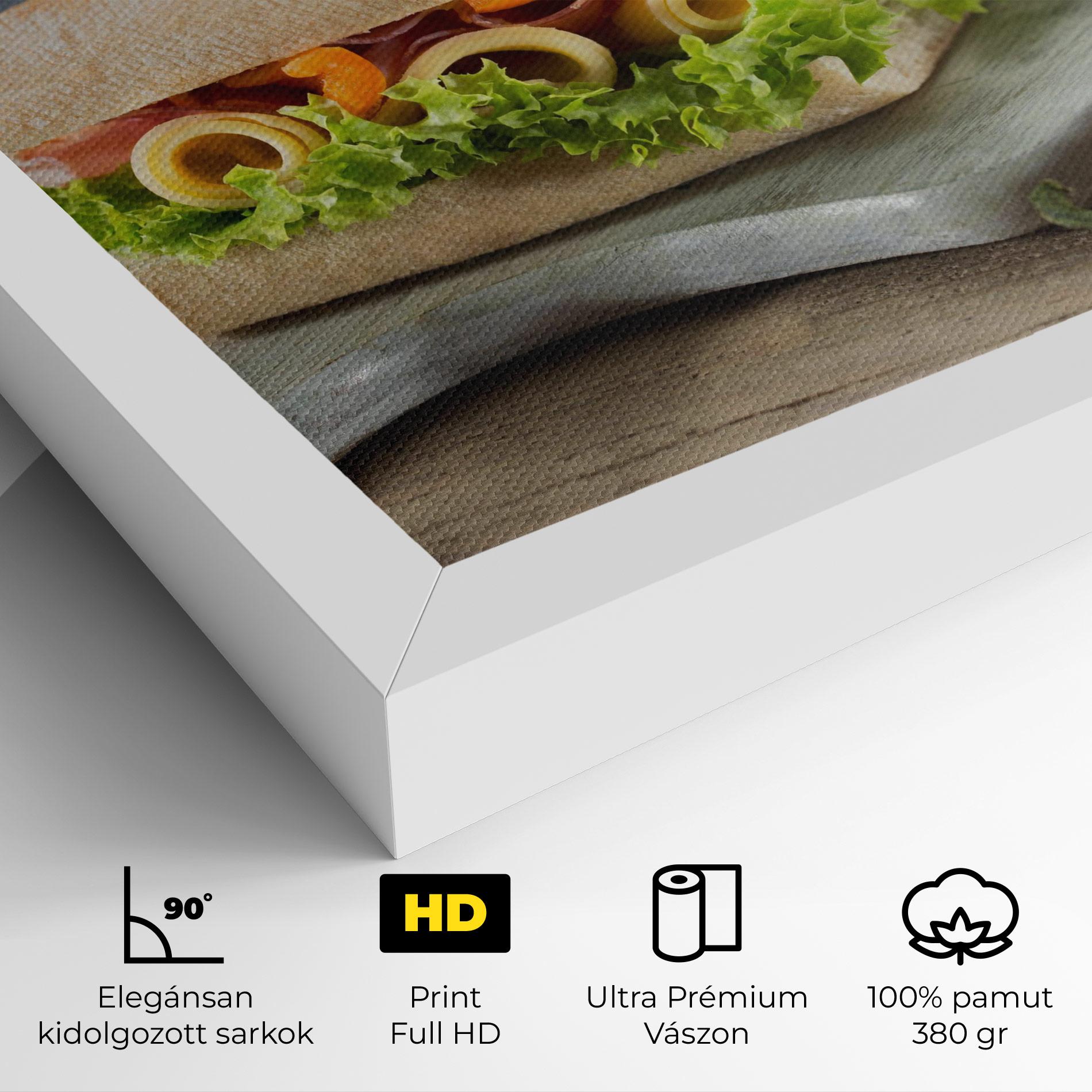 Vászonkép Yum Sandwich mockup 4