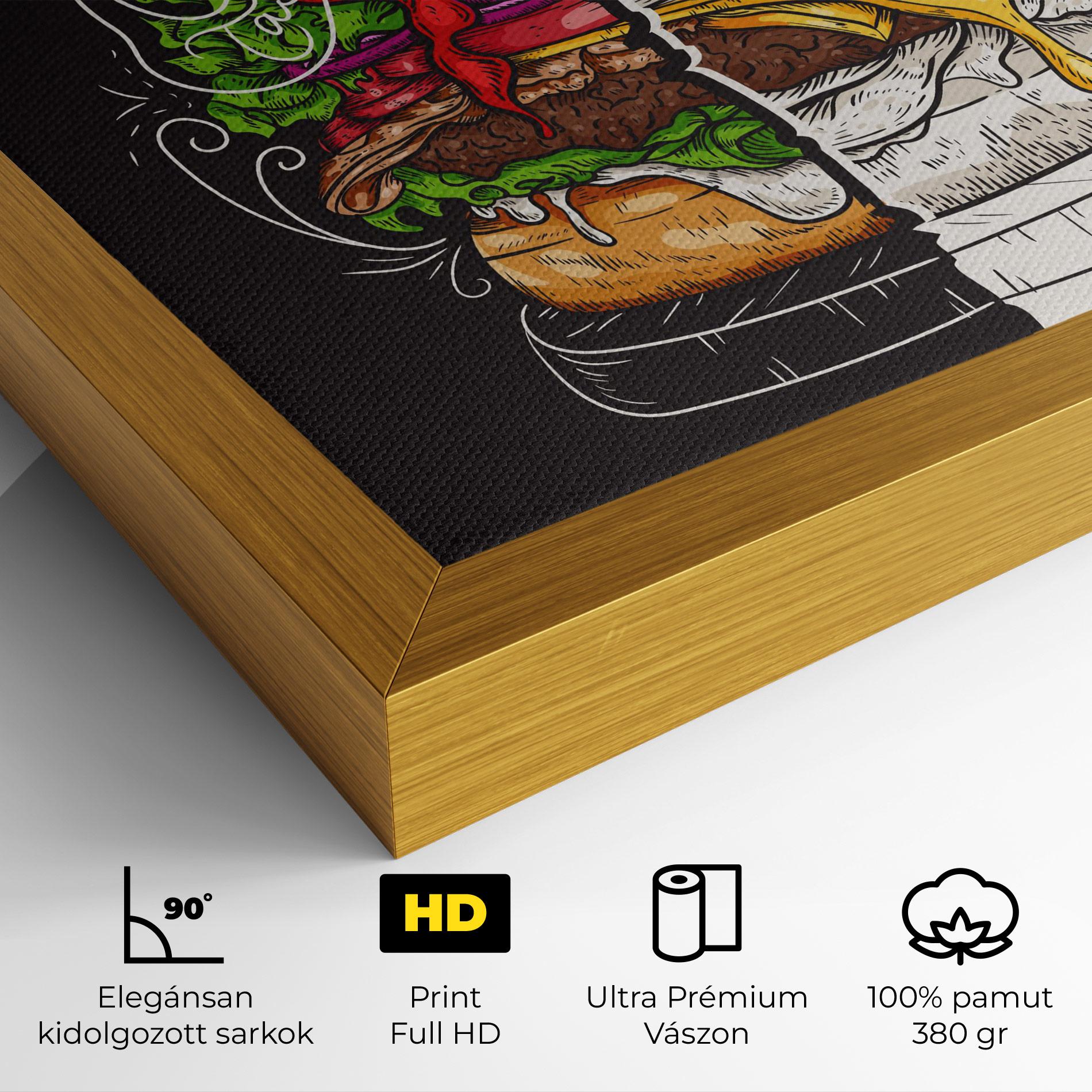 Vászonkép Burger Art mockup 4